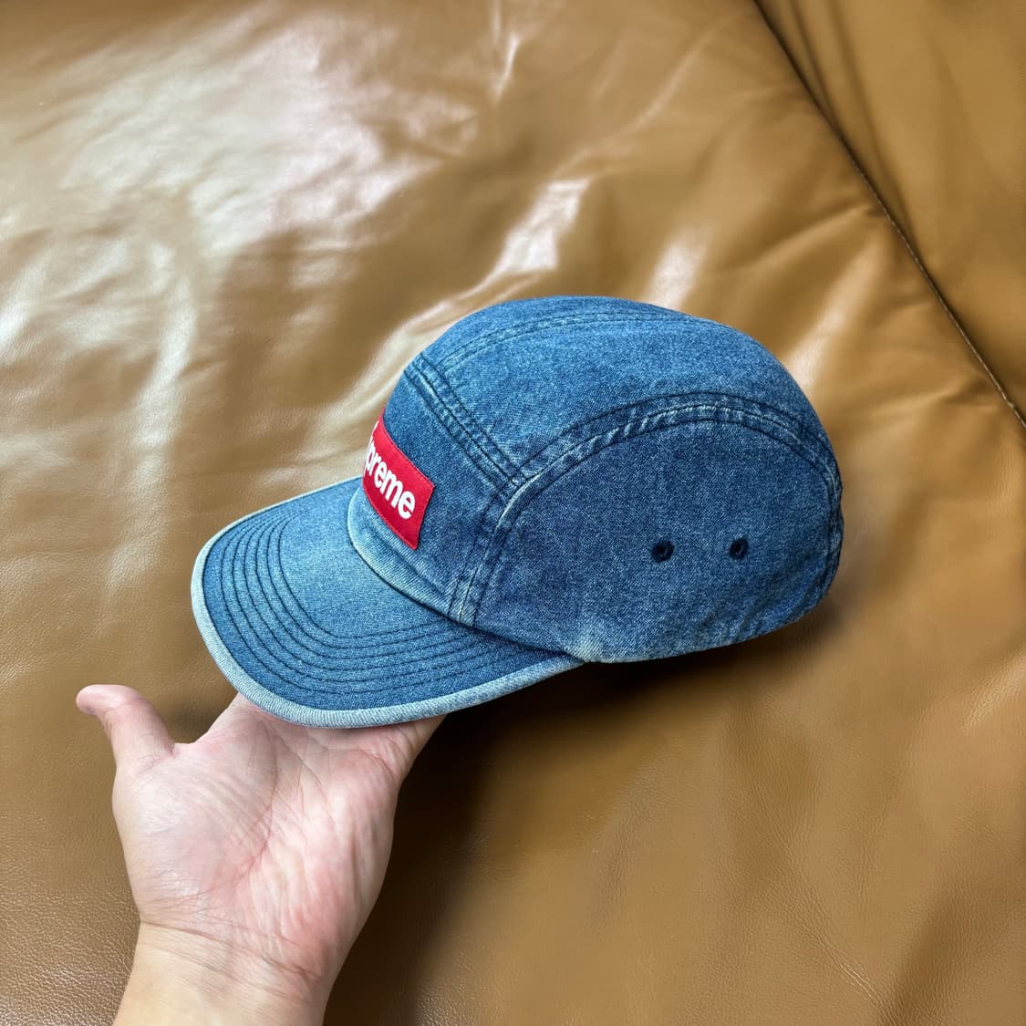 Supreme 슈프림 워시드 데님 캠프캡 모자 (Washed Denim) 상품이미지4