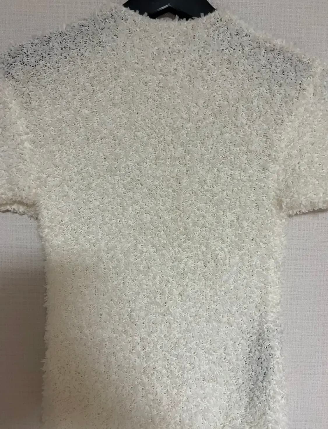 ZARA 부클 반팔 니트, 자라 부클 니트, 부클 탑, 부클 티셔츠 상품이미지5