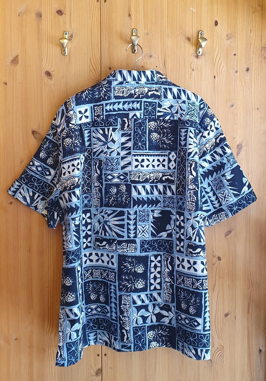 120(3XL).하와이안 셔츠(네이비)  상품이미지2