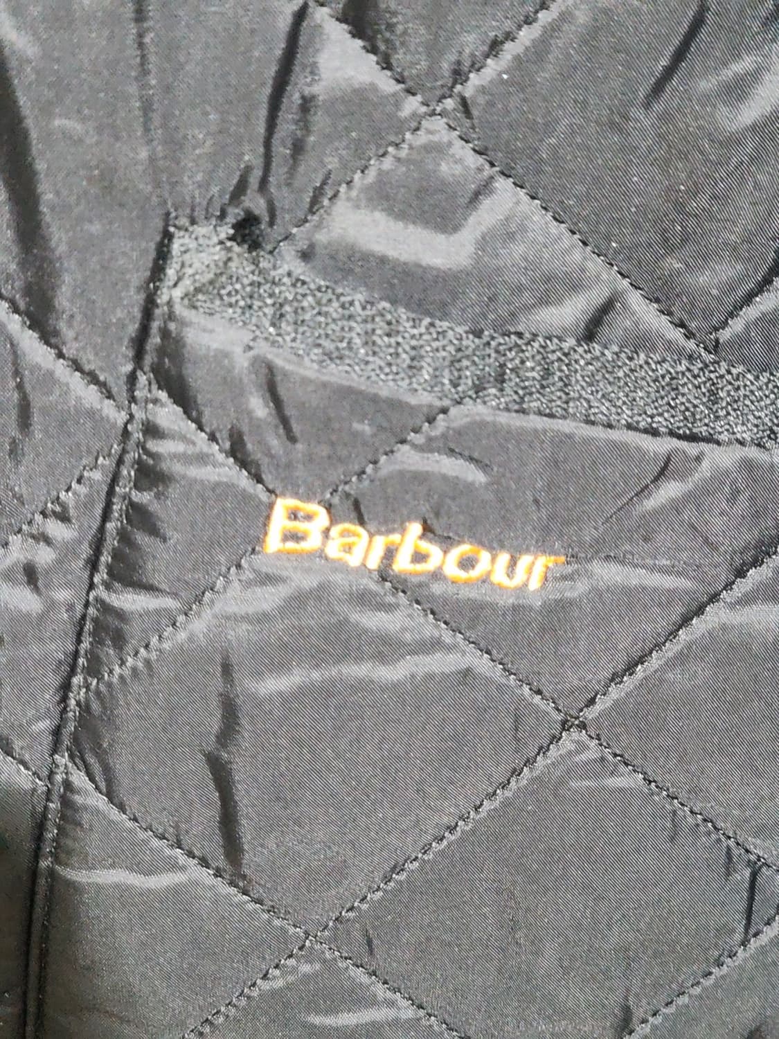 (L) 바버 퀼팅자켓 블랙 누빔점퍼 코듀로이 카라넥  상품이미지3