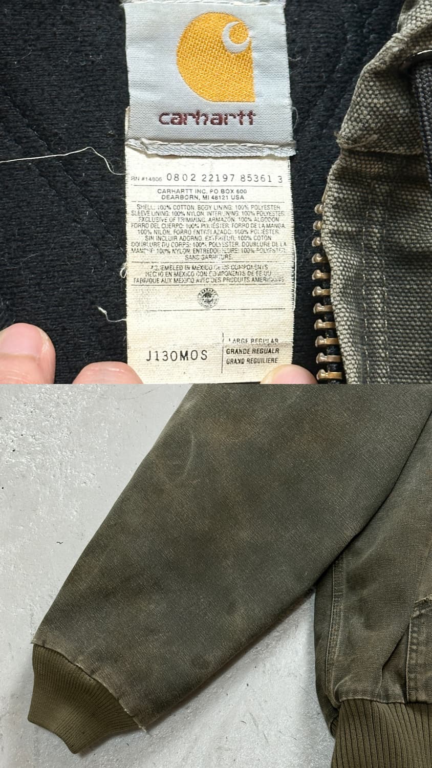 00’s OG 칼하트 J130 액티브 칼하트 MOS 모스그린 상품이미지9