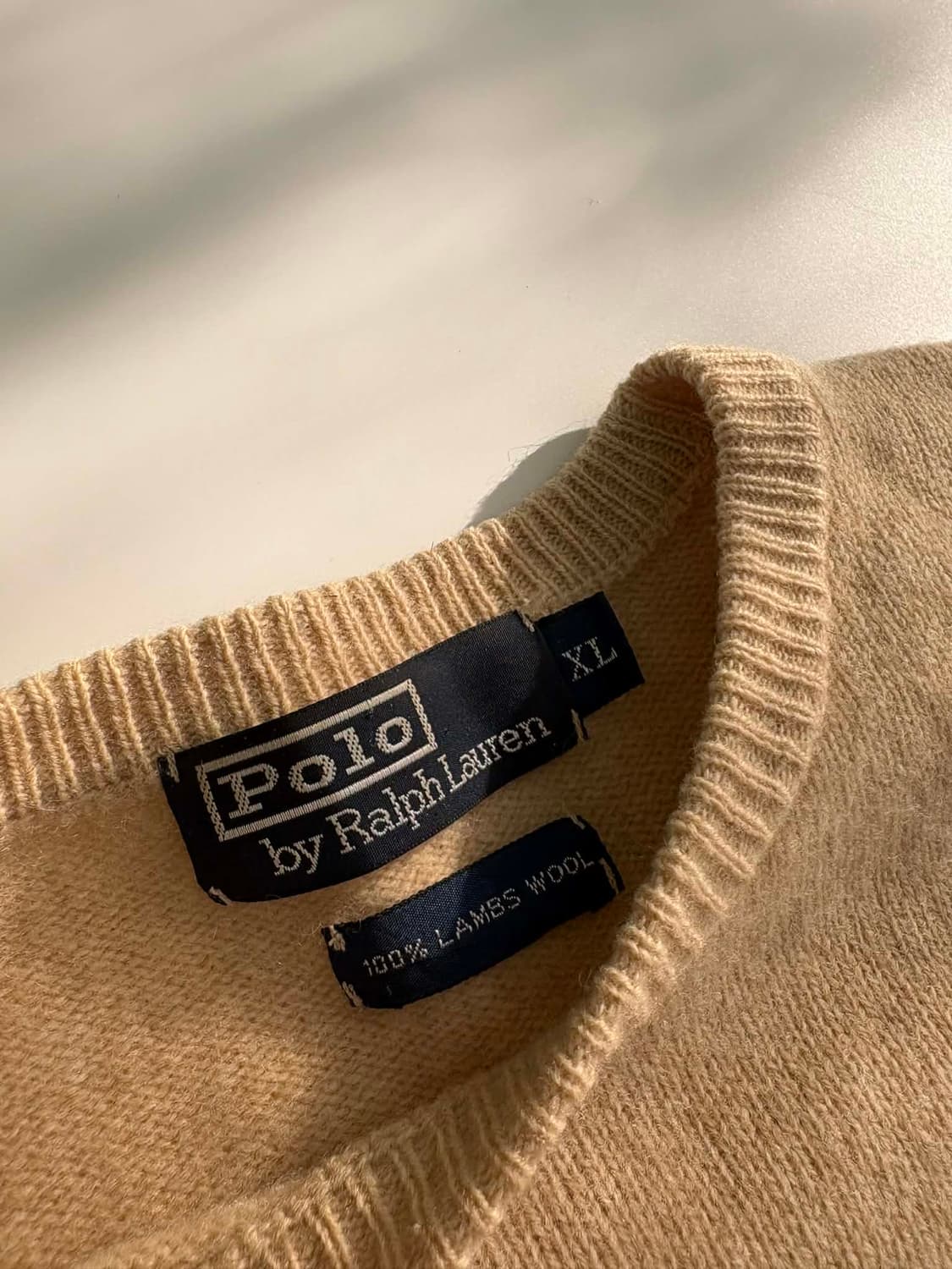 [XL] 폴로 랄프로렌 베이지 램스울 니트 스웨터 상품이미지3