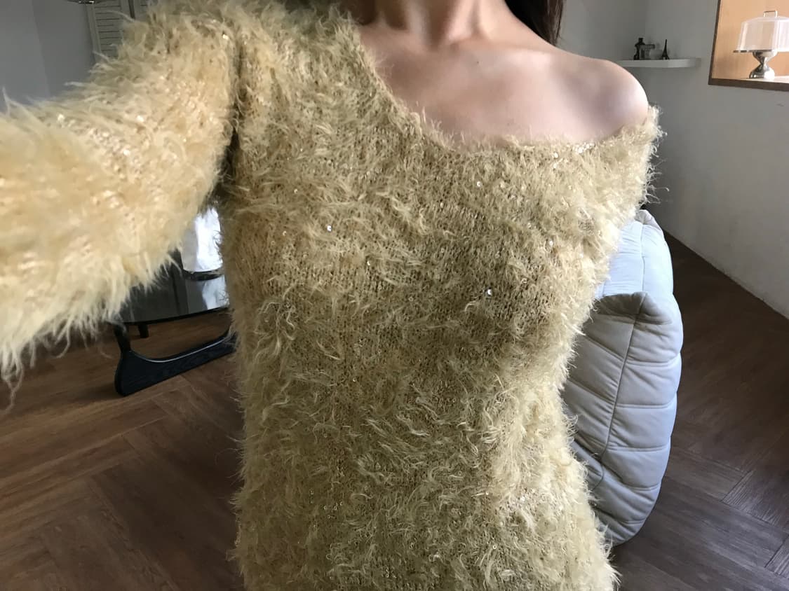 vintage fur slim fit knit 상품이미지1