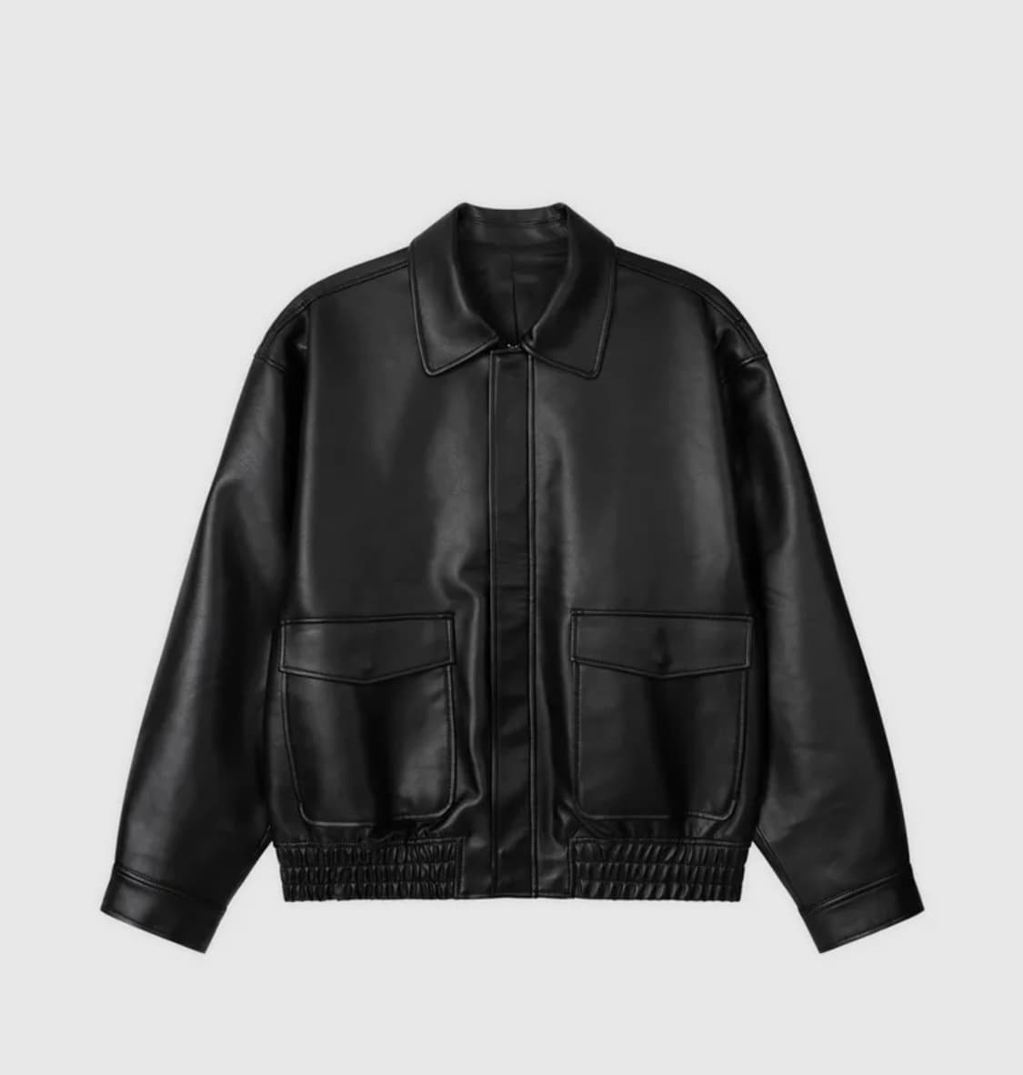 A-2 레더 블루종 자켓 [BLACK] 상품이미지1