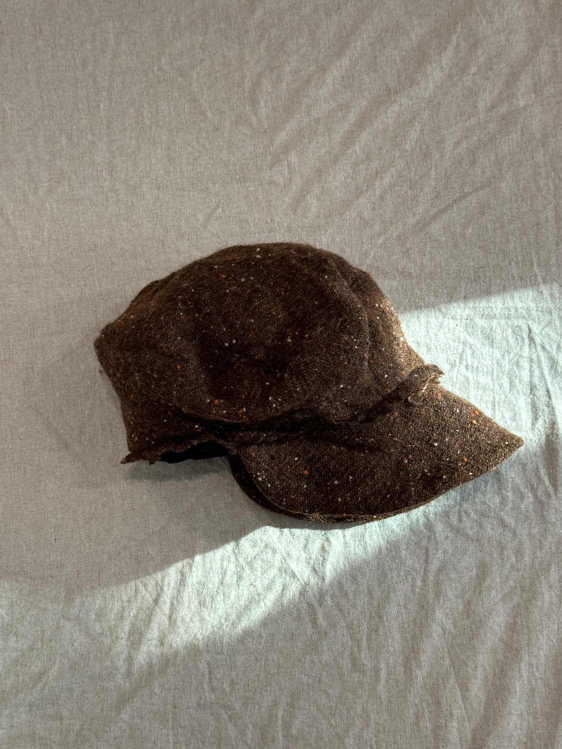 준야와타나베 03FW 브라운 울 트위드 뉴스보이 캡 상품이미지4