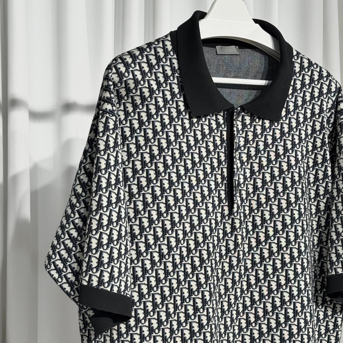 [정품] 디올 오블리크 자카드 니트 카라티 폴로티 3XL 상품이미지2