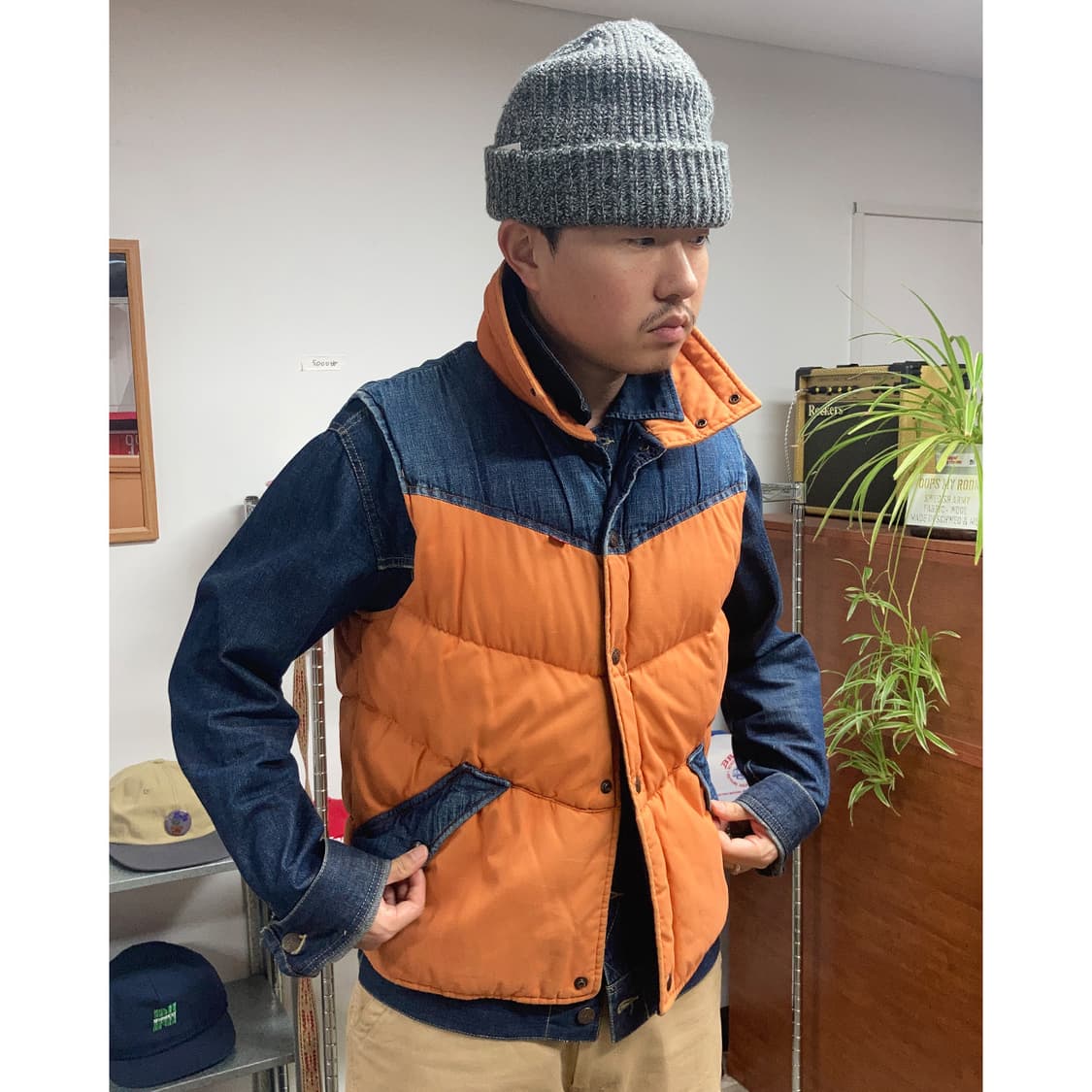 00's 리바이스 레드 데님 다운 베스트 상품이미지1