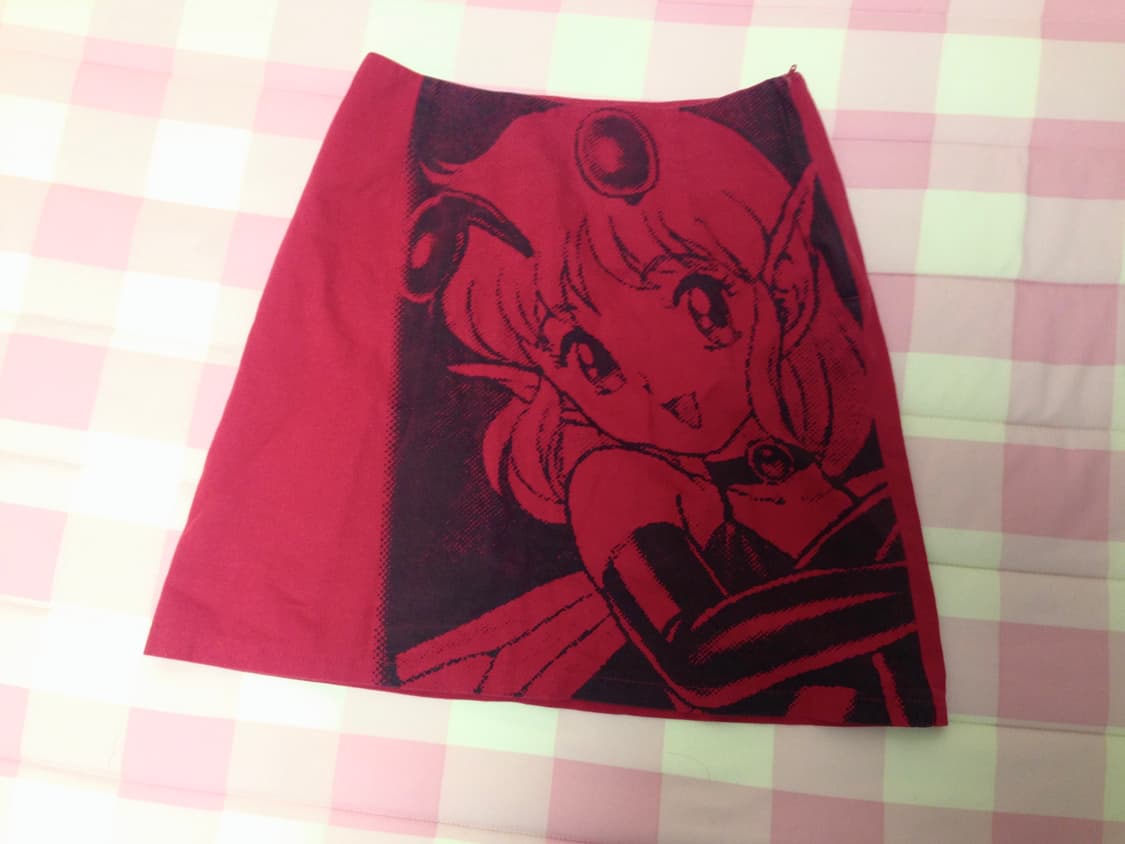 애니 프린팅 미디 스커트 상품이미지2