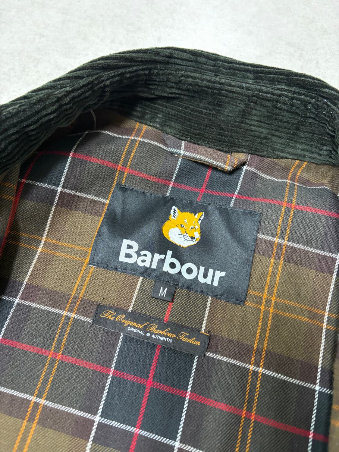 바버 메종키츠네 왁스자켓 상품이미지3