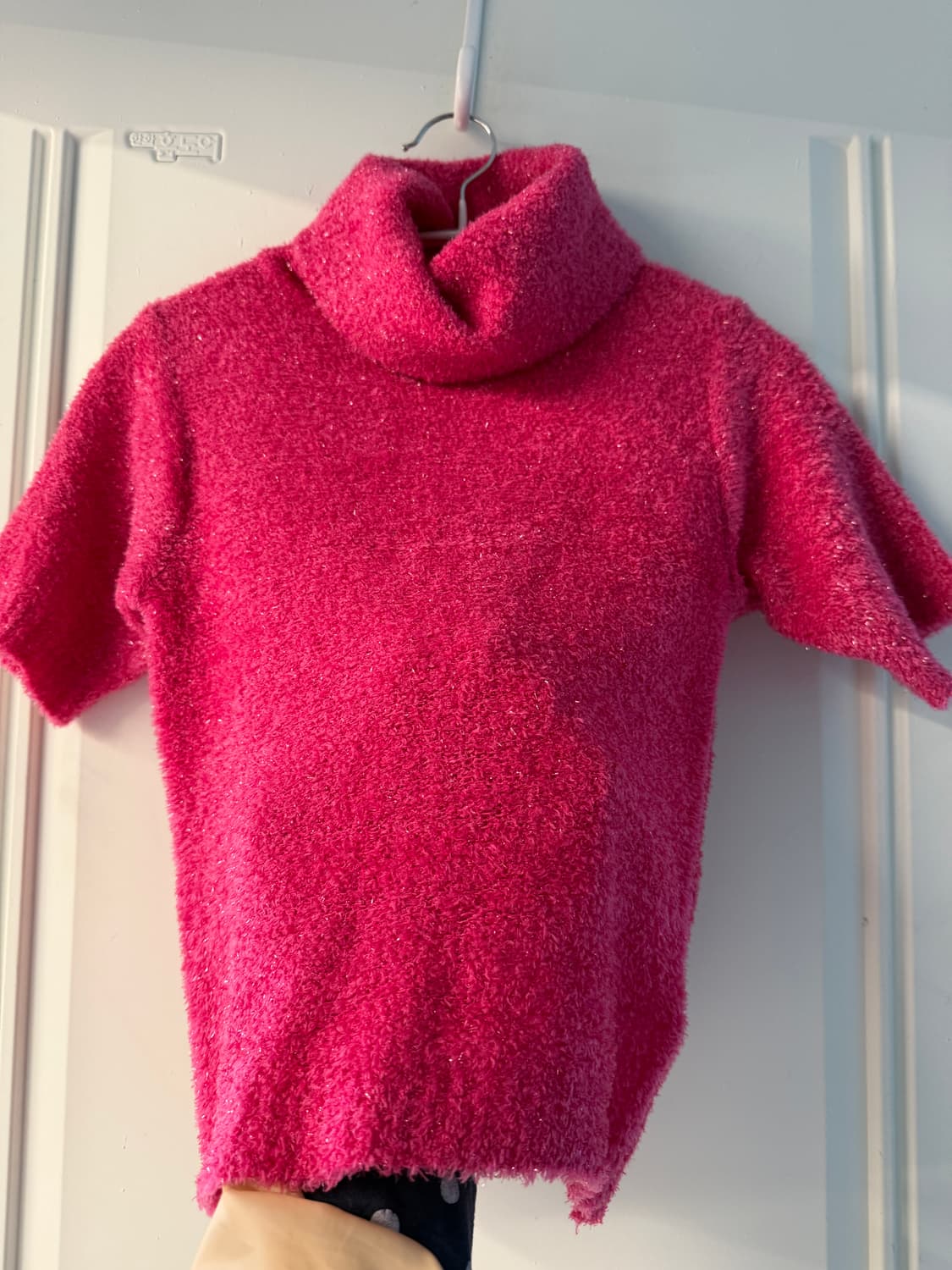 일본빈티지 핫핑크 반팔 터틀넥스웨터 상품이미지7