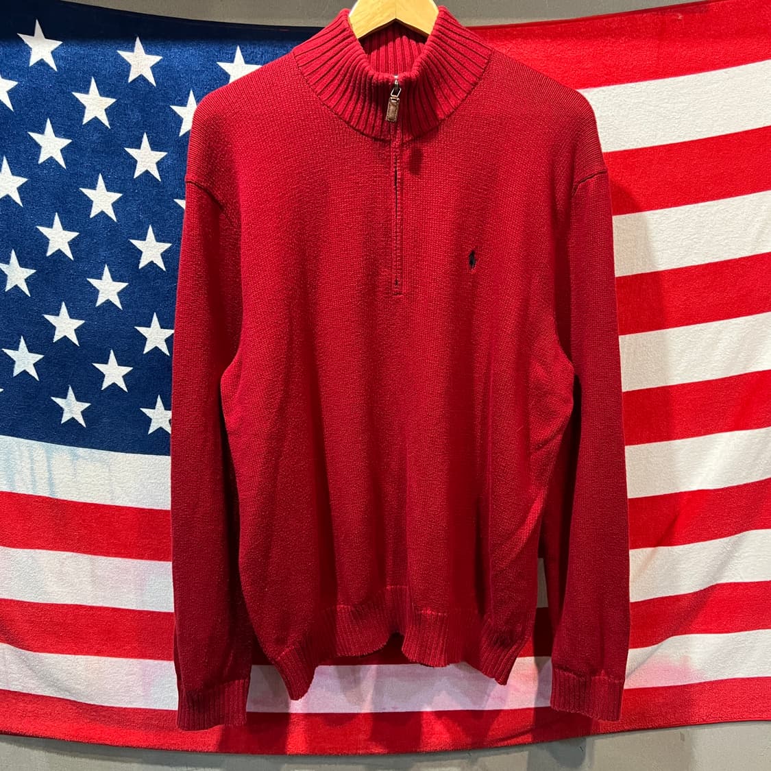 폴로 랄프로렌 하프넥 니트집업 상품이미지1