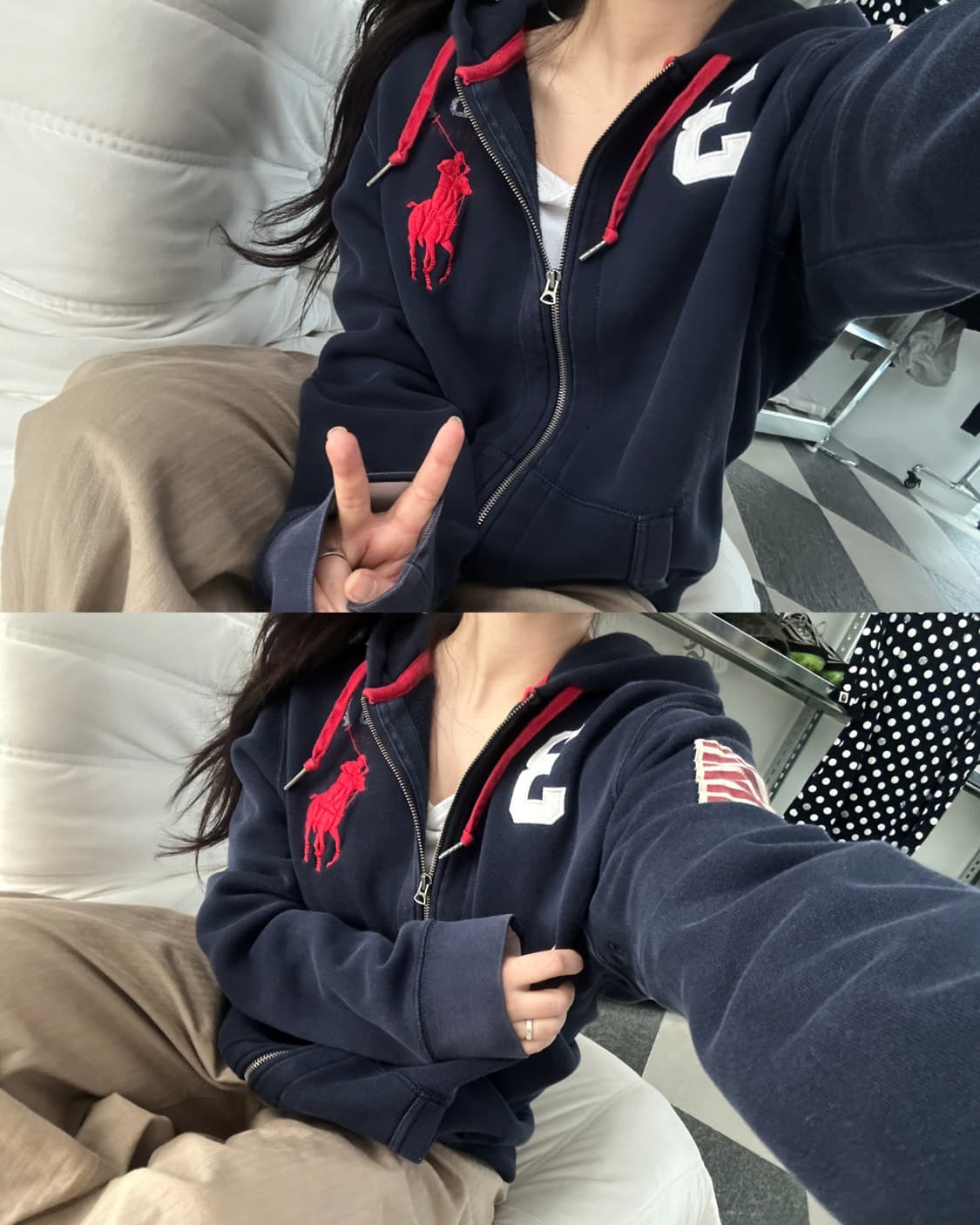 폴로 랄프로렌 빅포니 USA 성조기 후드집업  상품이미지4