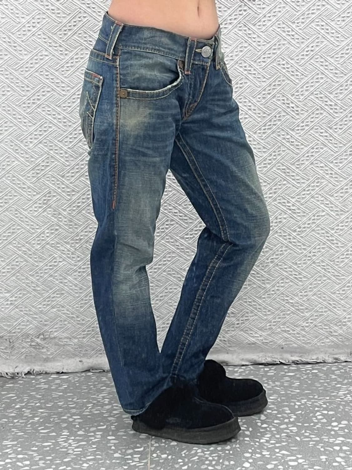 트루릴리전 트루릴리젼빅티 Y2K 데님 청바지 34인치 C06997 상품이미지2