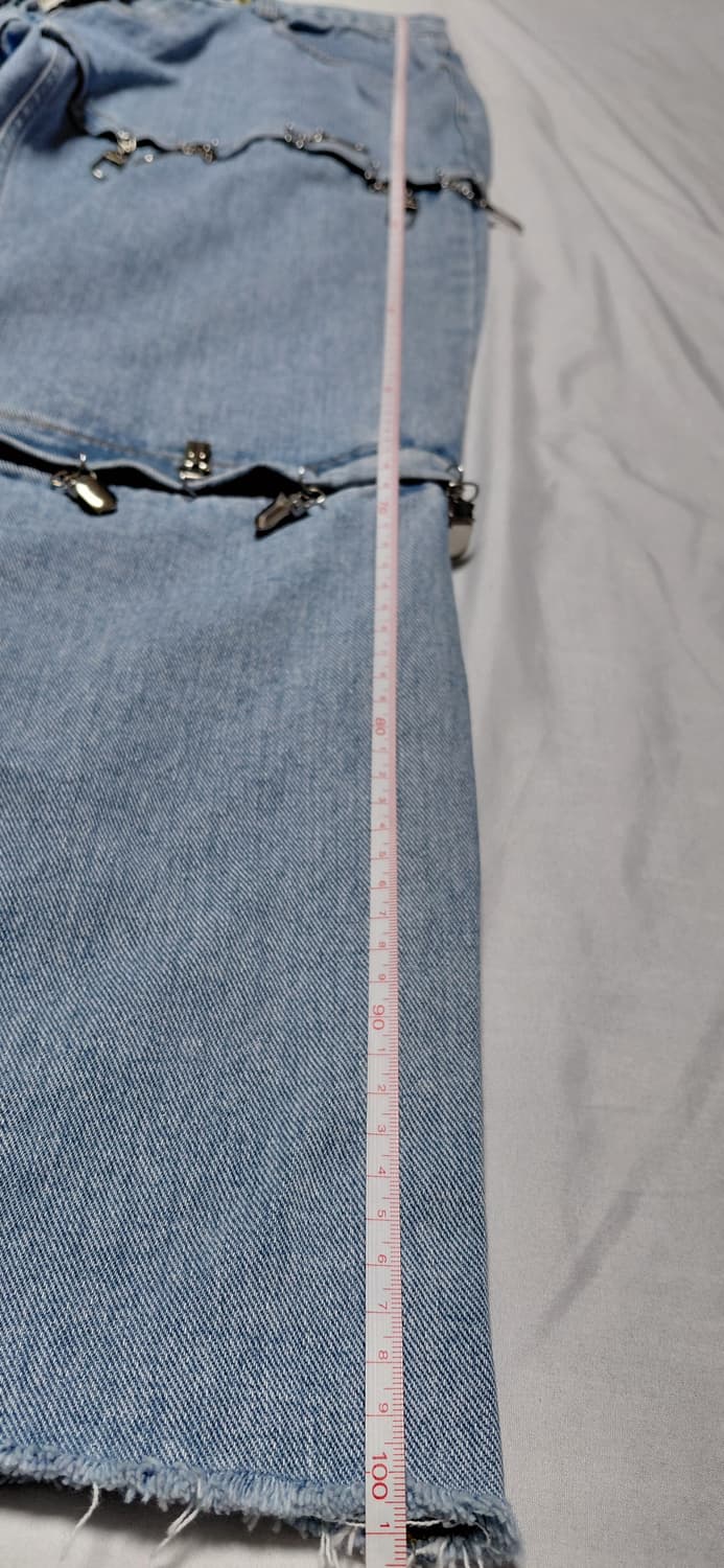 위우(₩I₩) 디태처블 그래픽 데님 팬츠 (2WAY 연출) 상품이미지9