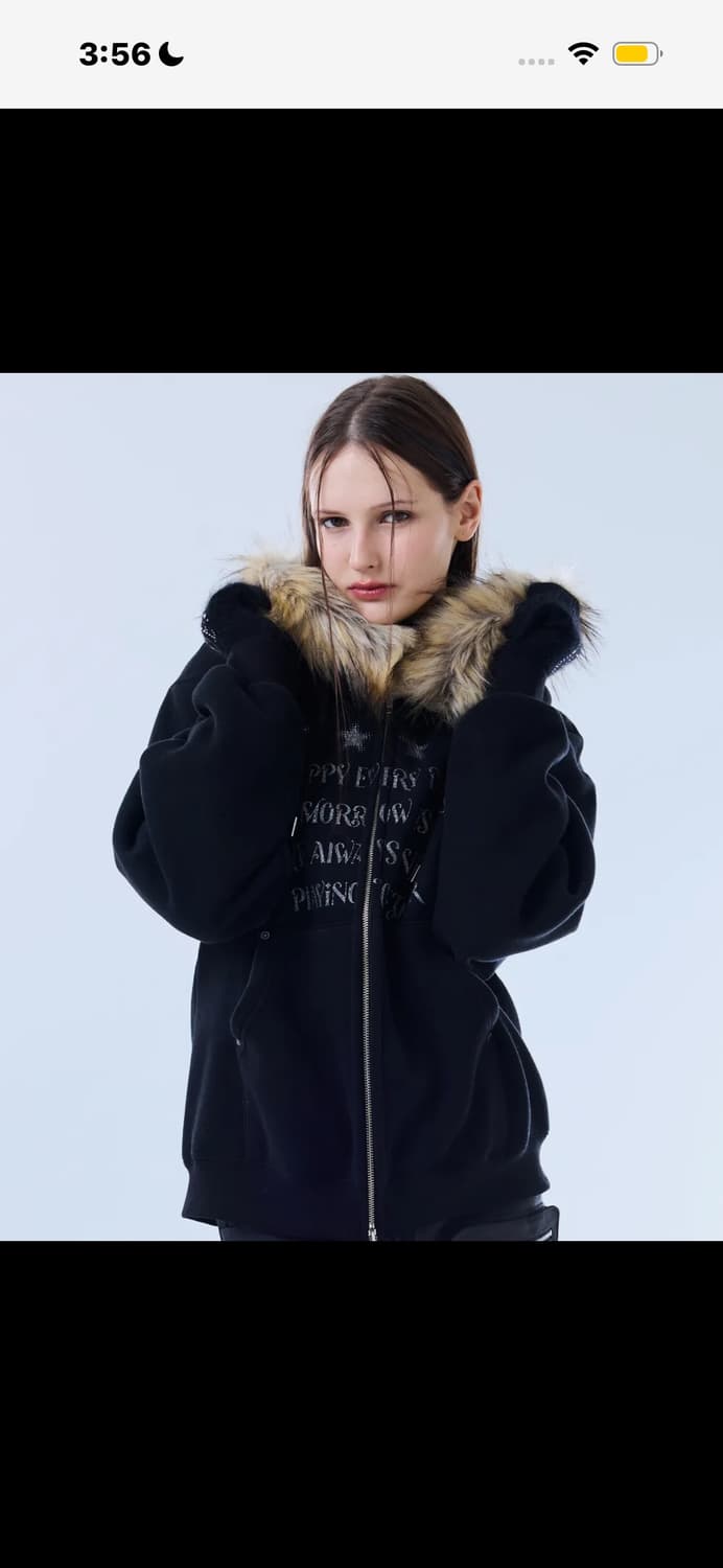 러브이즈트루 퍼 후드집업 상품이미지2