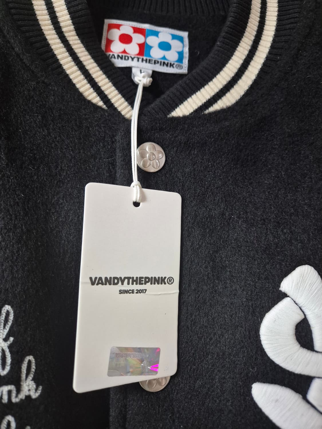 (새제품) 반디더핑크 sm엔터테이먼트 콜라보 바시티자켓 라지 상품이미지3