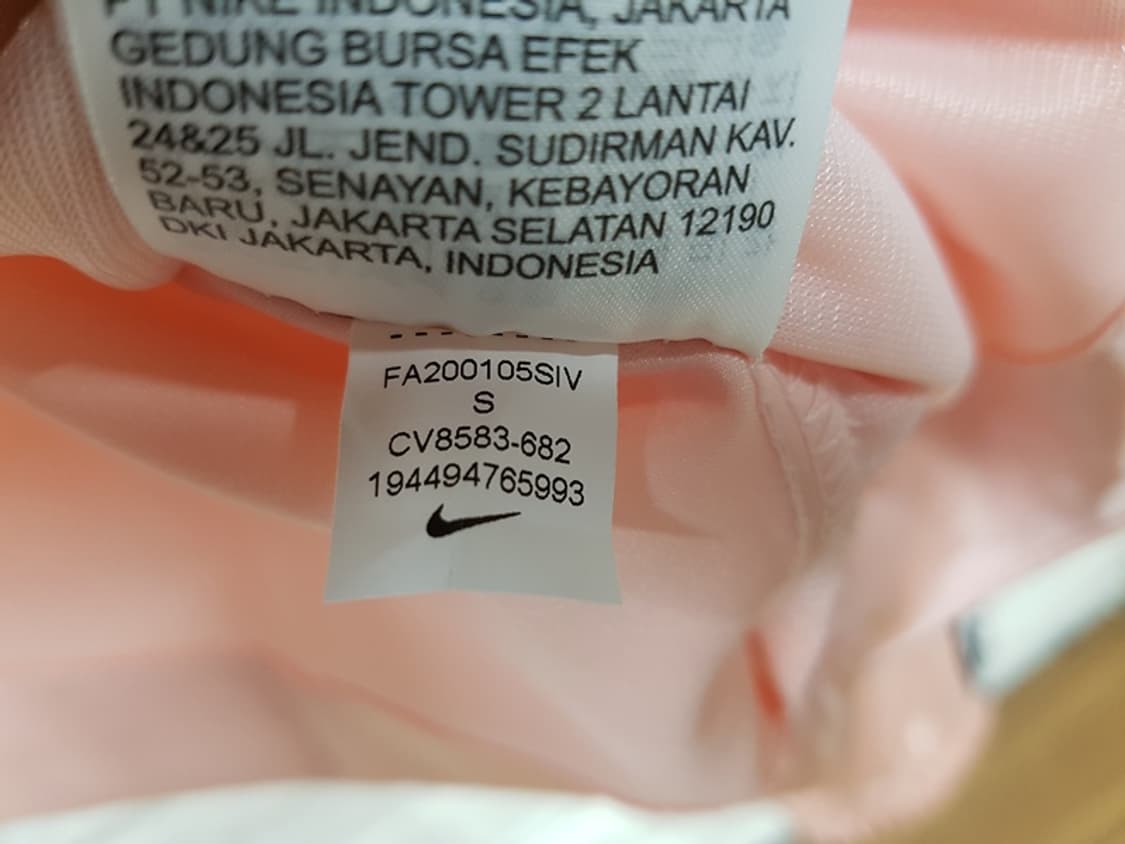 나이키 에어 숏자켓 S 55(사틴 트랙 자켓 페일 핑크 BV4780-68 상품이미지4