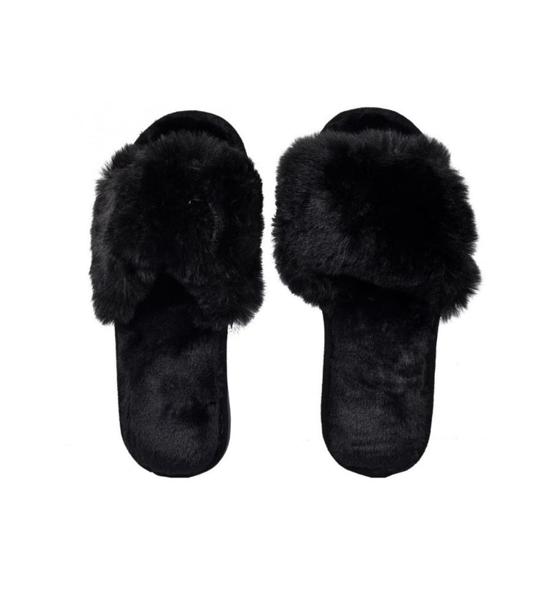 블랙 퍼 거실 슬리퍼 3000원 (새상품) 상품이미지1