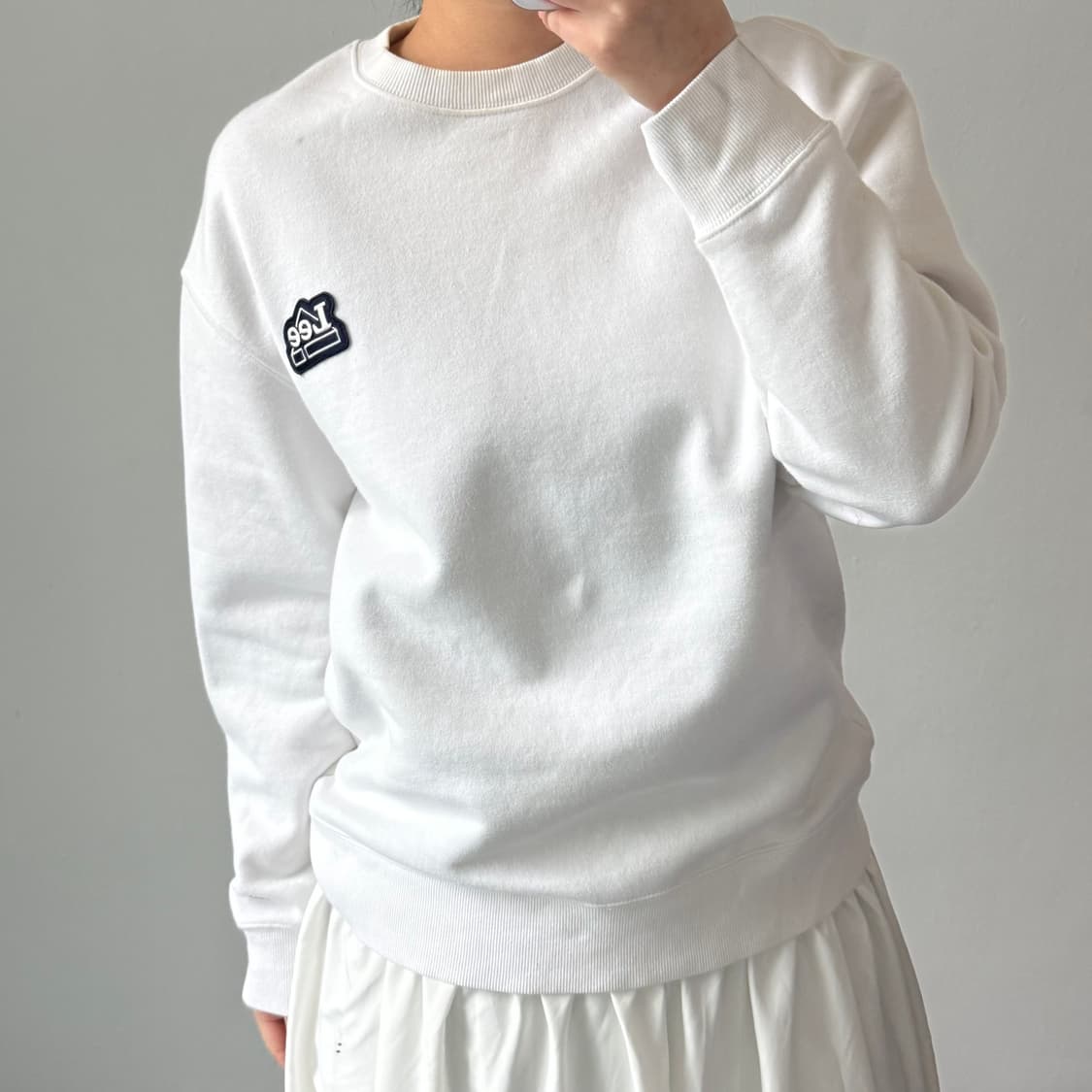 [M] lee 화이트 맨투맨 상품이미지2