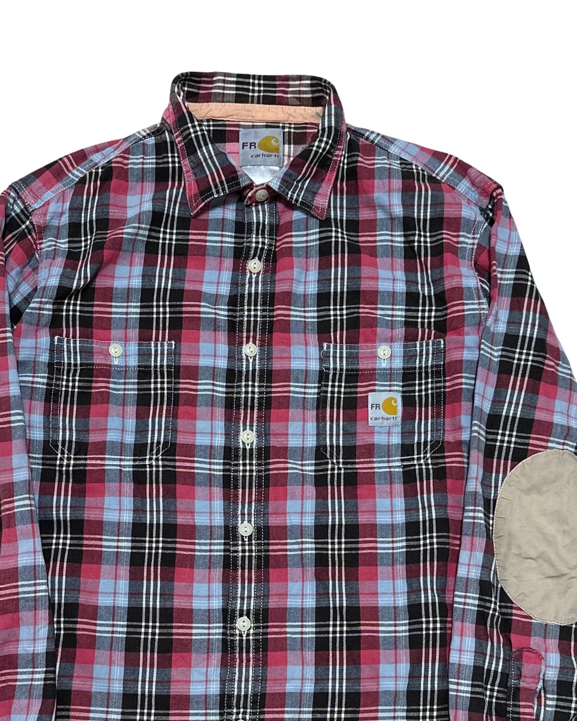 칼하트 엘보우패치 플란넬 체크셔츠 상품이미지2