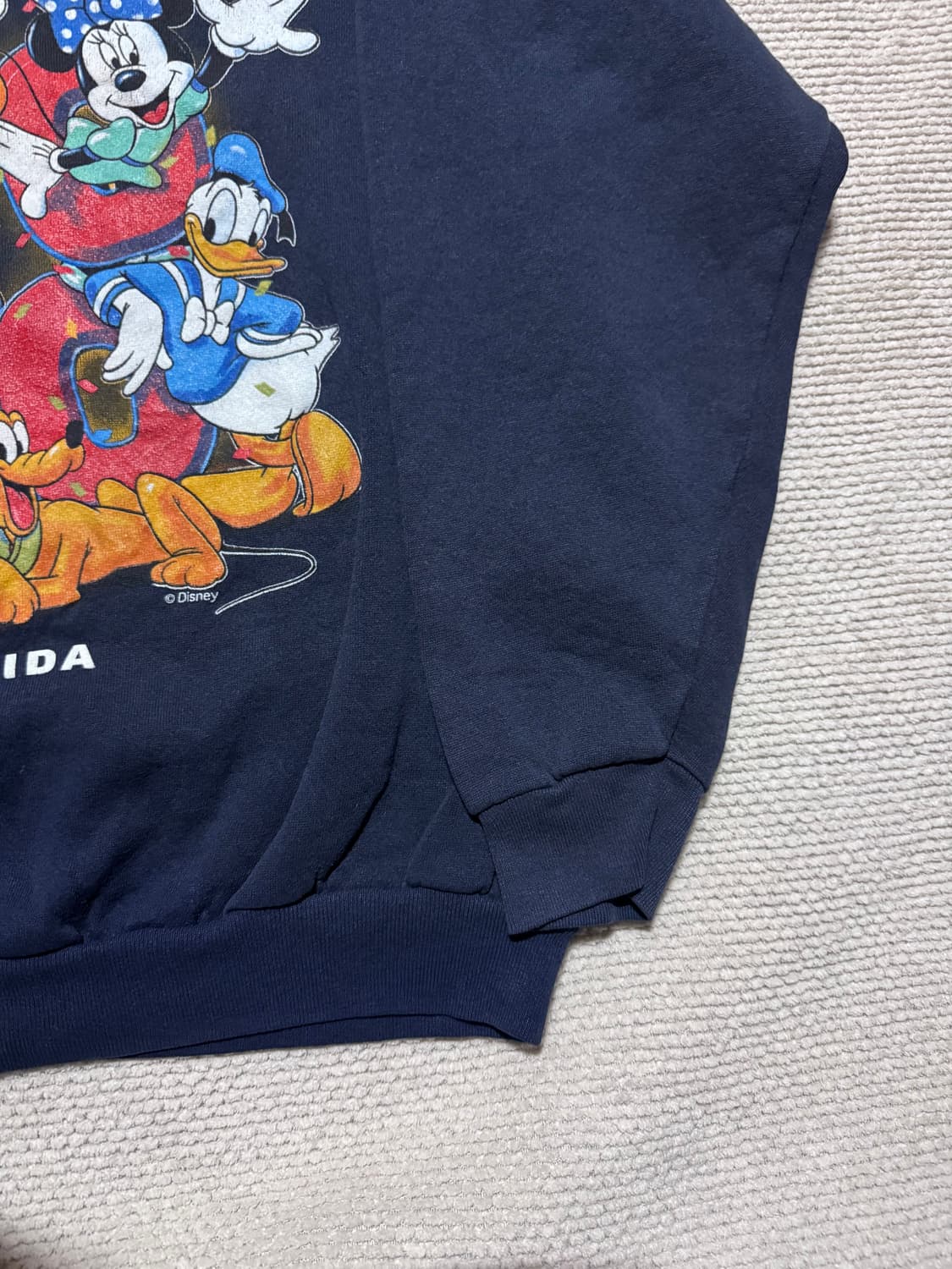 90s 디즈니 TULTEX 네이비 스웻셔츠 L 상품이미지5