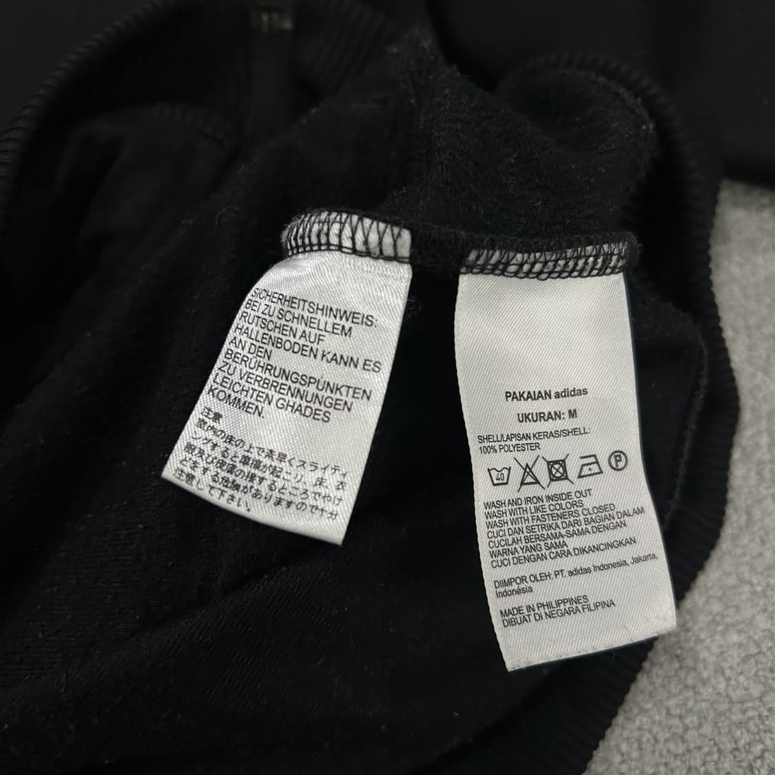 아디다스 블랙 삼선 트랙탑 m 상품이미지3