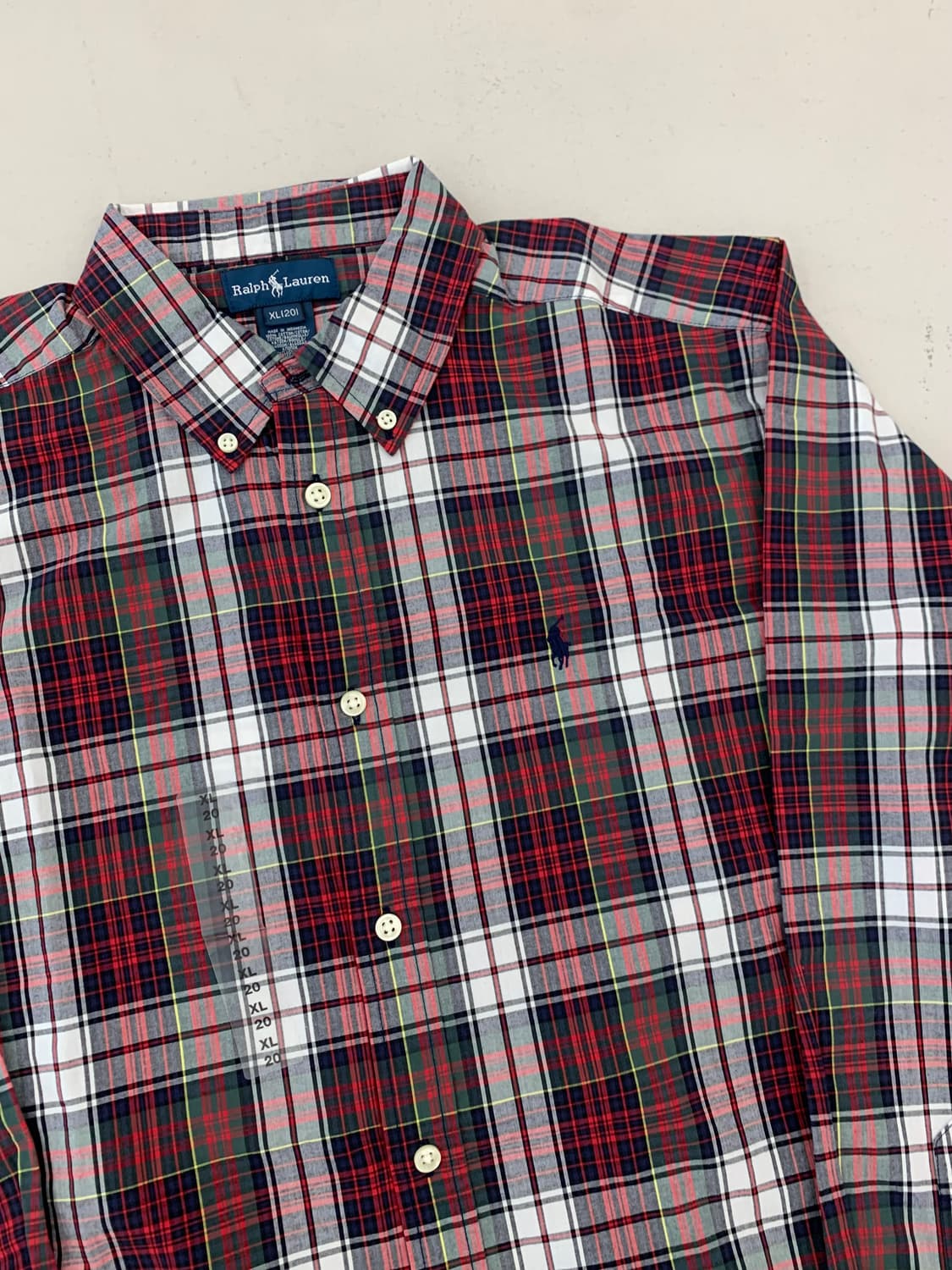폴로 랄프로렌 보이즈 체크 셔츠 XL(20) 상품이미지3