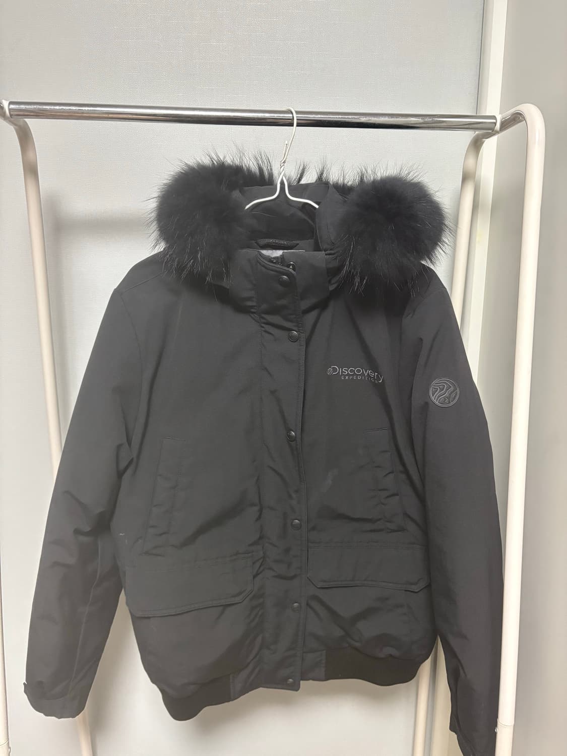 디스커버리 덕다운 블랙 숏패딩 100 상품이미지1