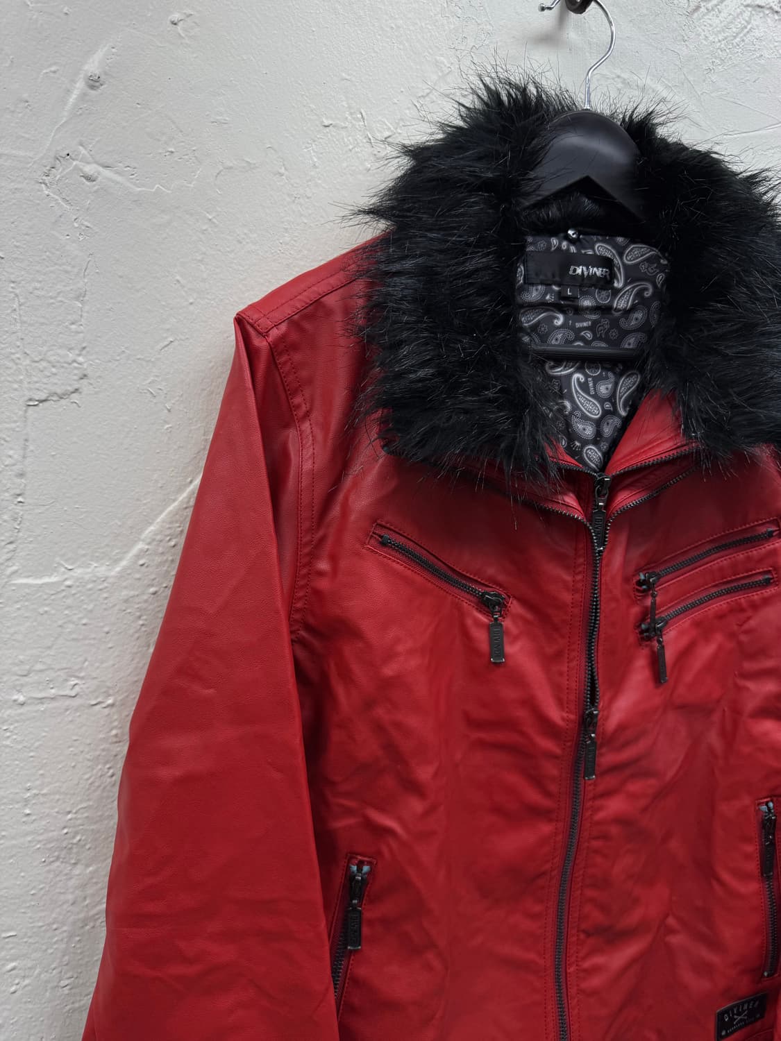 Diviner vkei trimming fur leather jacket 상품이미지5