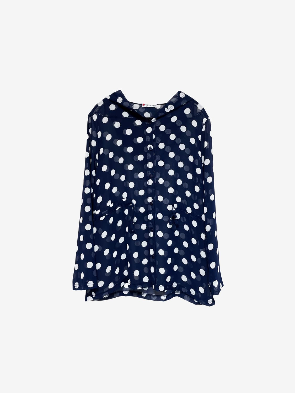 Mesh Dot Hooded Jacket - Navy 상품이미지6
