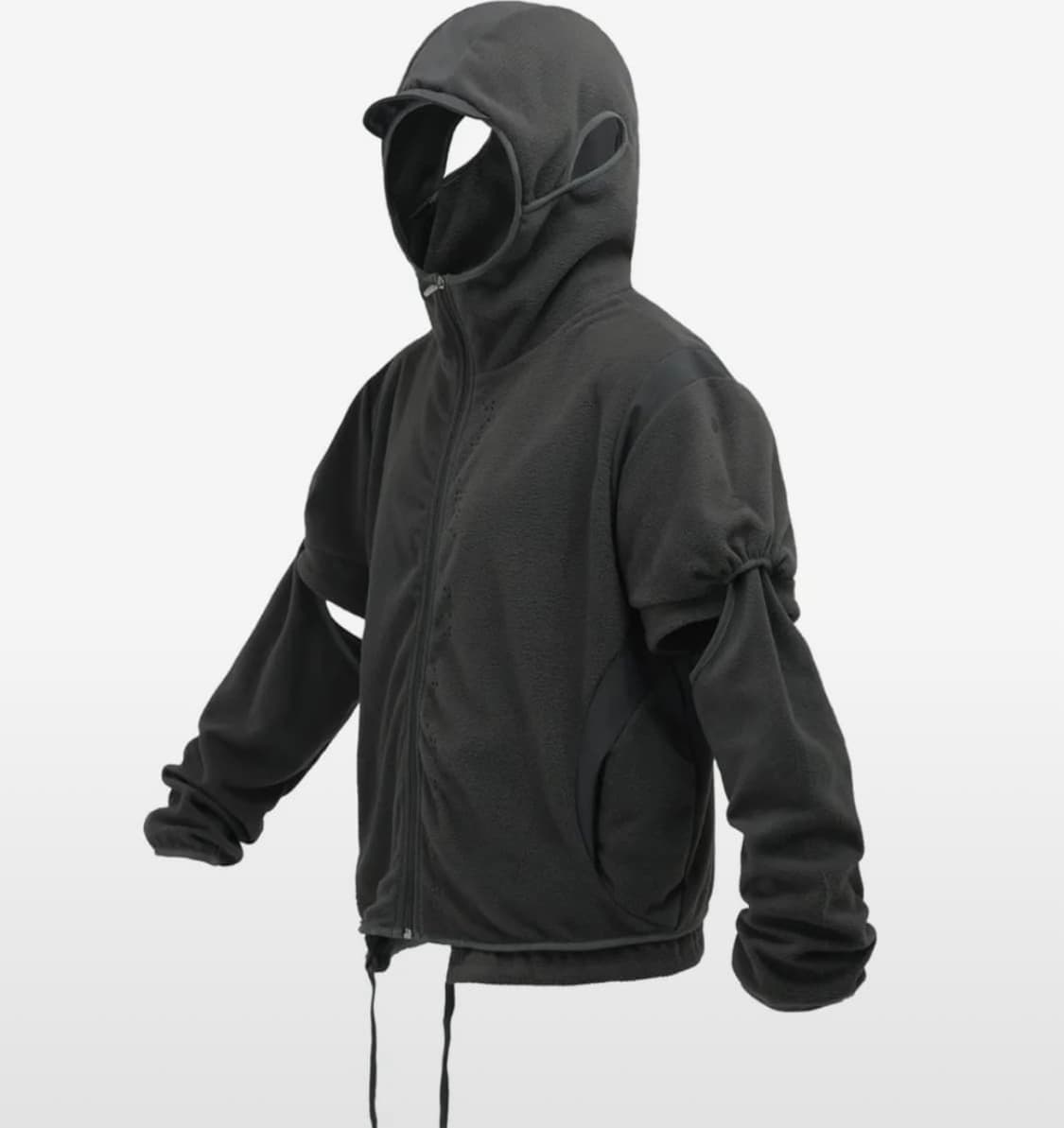 오호스 이어홀 플리스 후디 차콜 상품이미지1