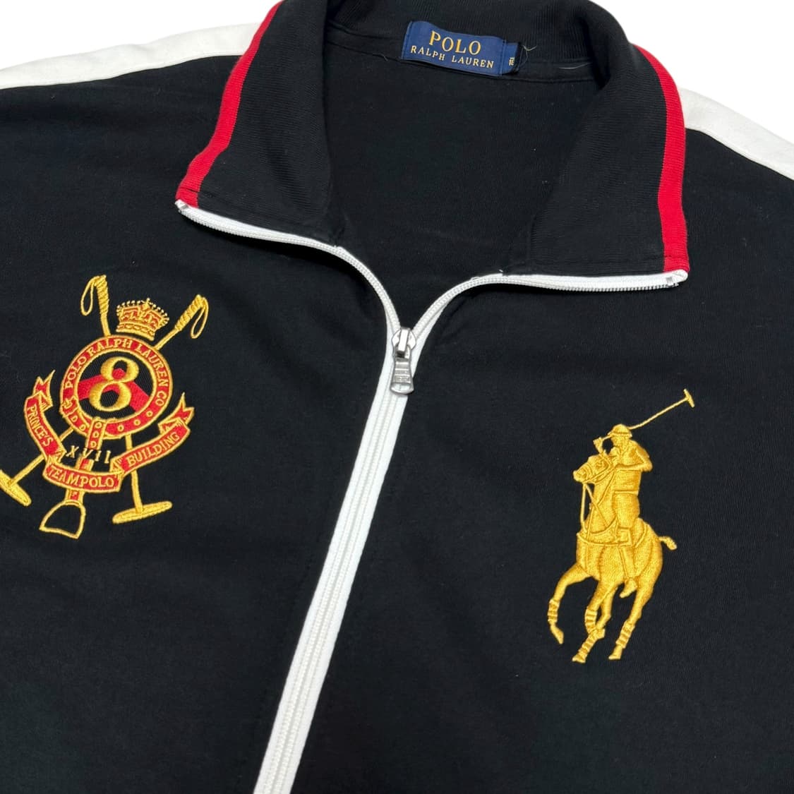 ⭐️희귀⭐️폴로 랄프로렌 빅포니 코튼집업 면져지 블랙 레드 상품이미지6