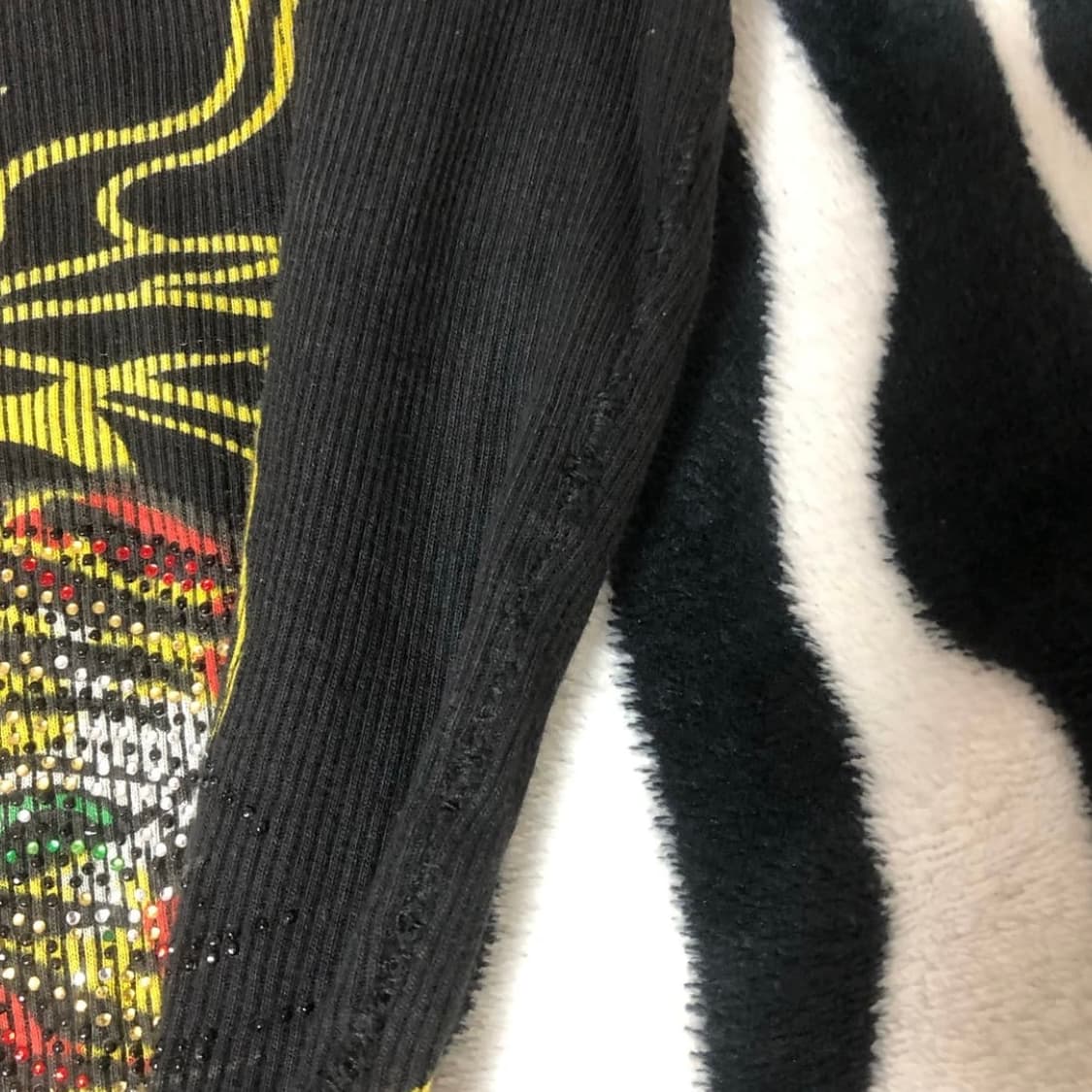 빈티지 에드하디 오네갸루 갸루 호랑이 비즈 나시 슬리브리스 상품이미지3