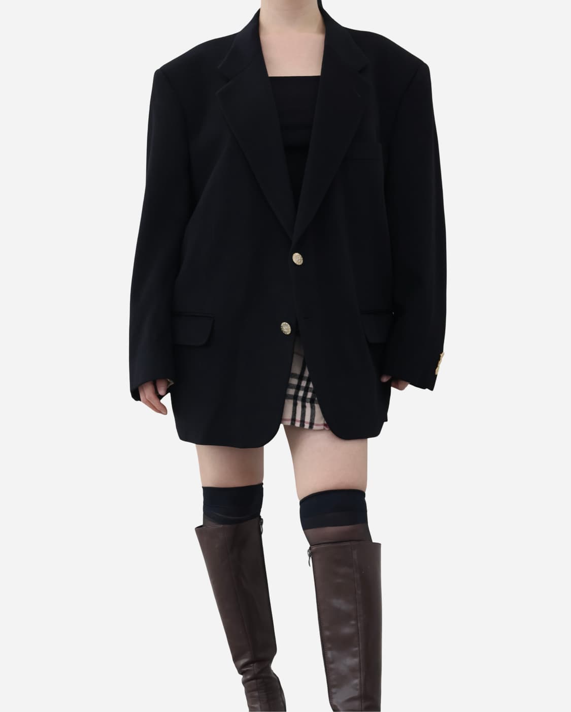 Valentino Cashmere Gold Button Blazer 상품이미지2