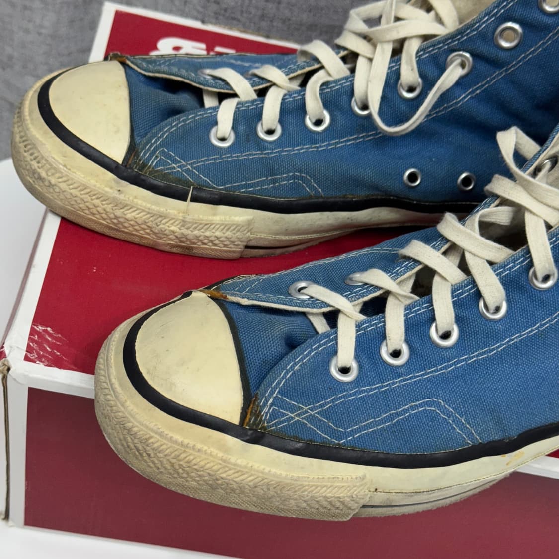 290 11) 80s 초반 컨버스 하이 사이드스티치 블루 빈티지 상품이미지4