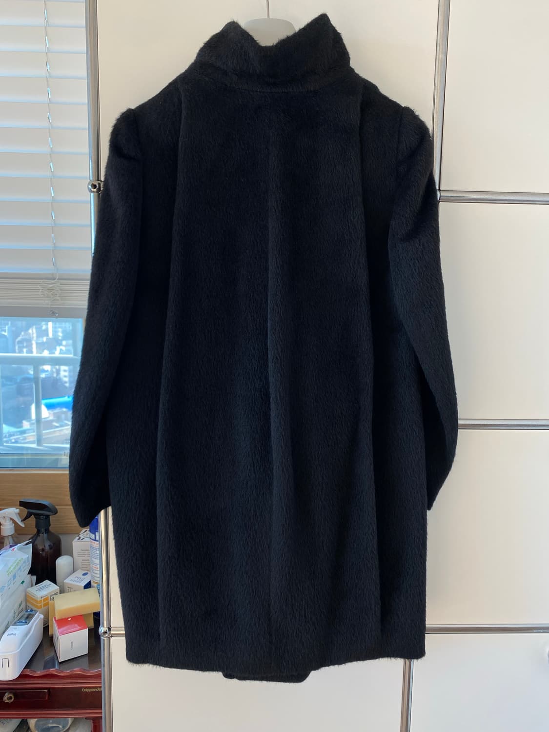 KUHO 구호 블랙 코트 85-94-160 라마 코트 상품이미지2