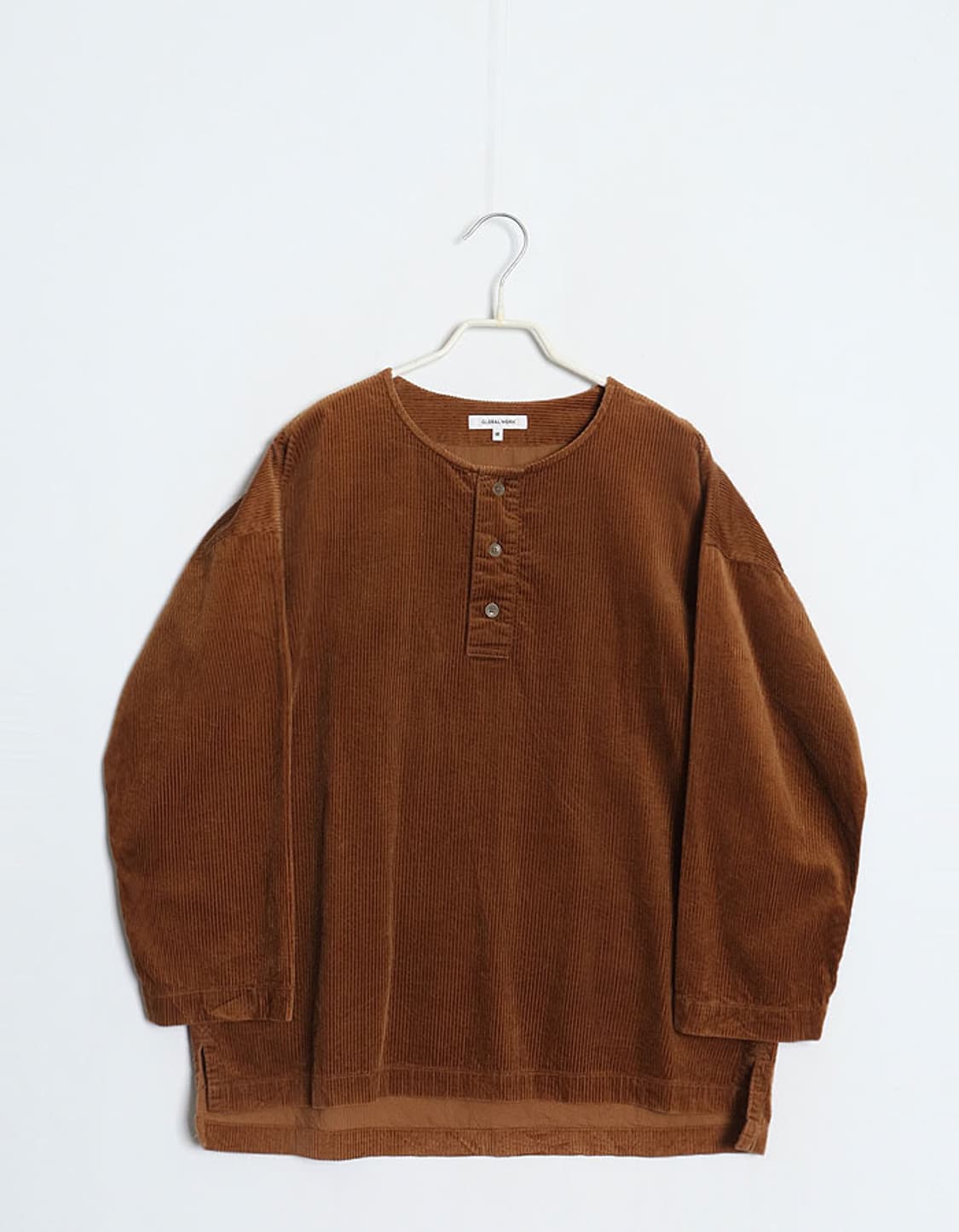 GLOBAL WORK Cord Crewneck 7부 Shirts   상품이미지1