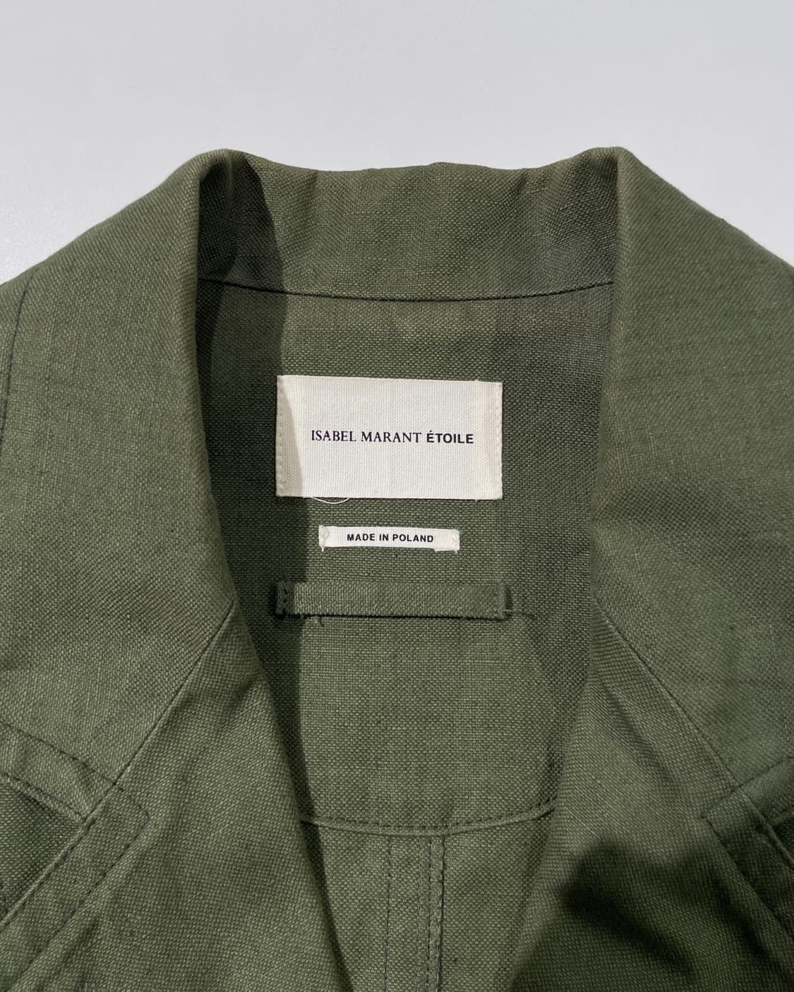 이자벨 마랑 에뚜왈 그린 히든 버튼 코튼 코트 상품이미지7