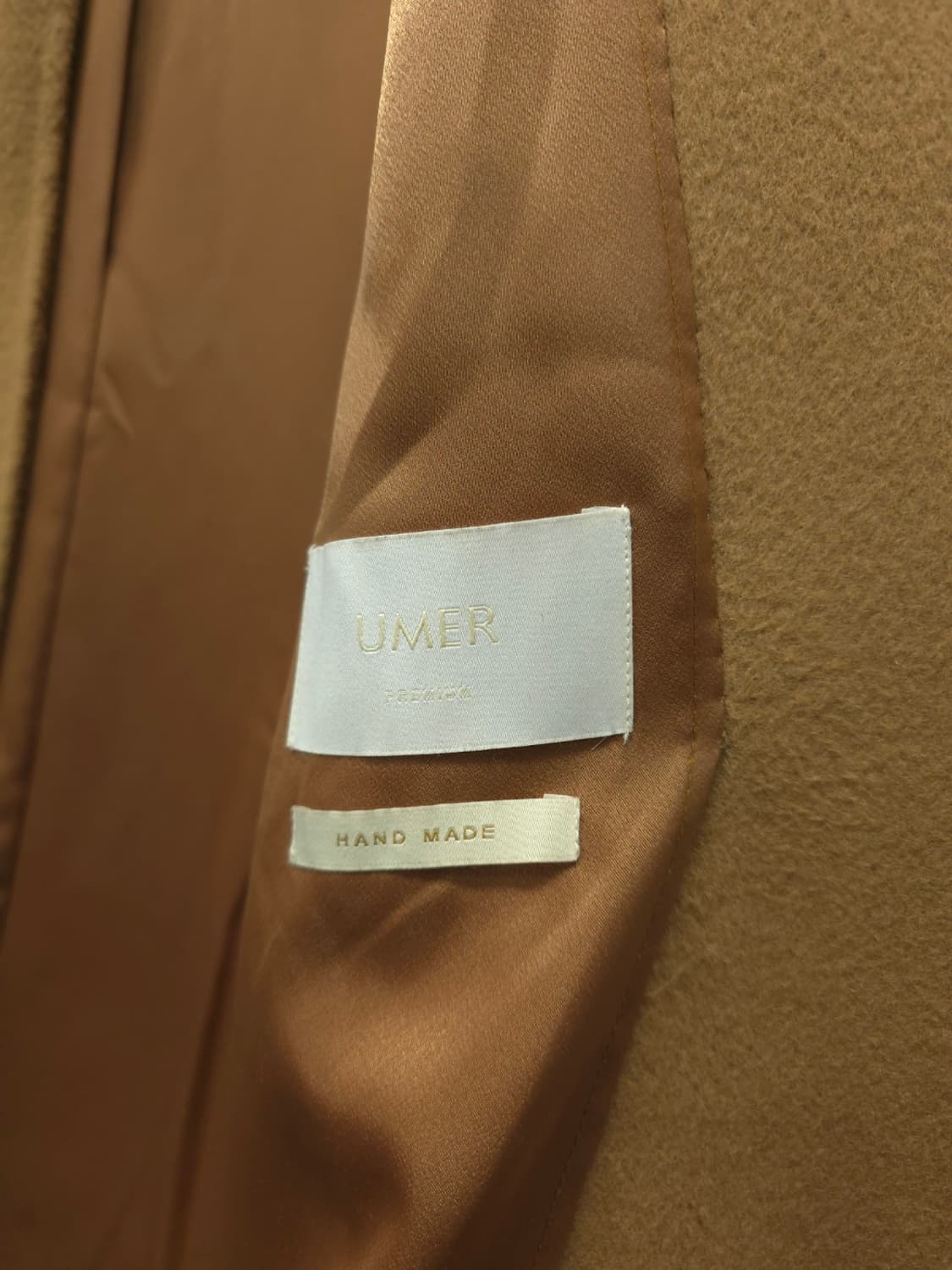 유메르 프리미엄 핸드메이드 캐시미어 울 오픈로브코트 상품이미지4