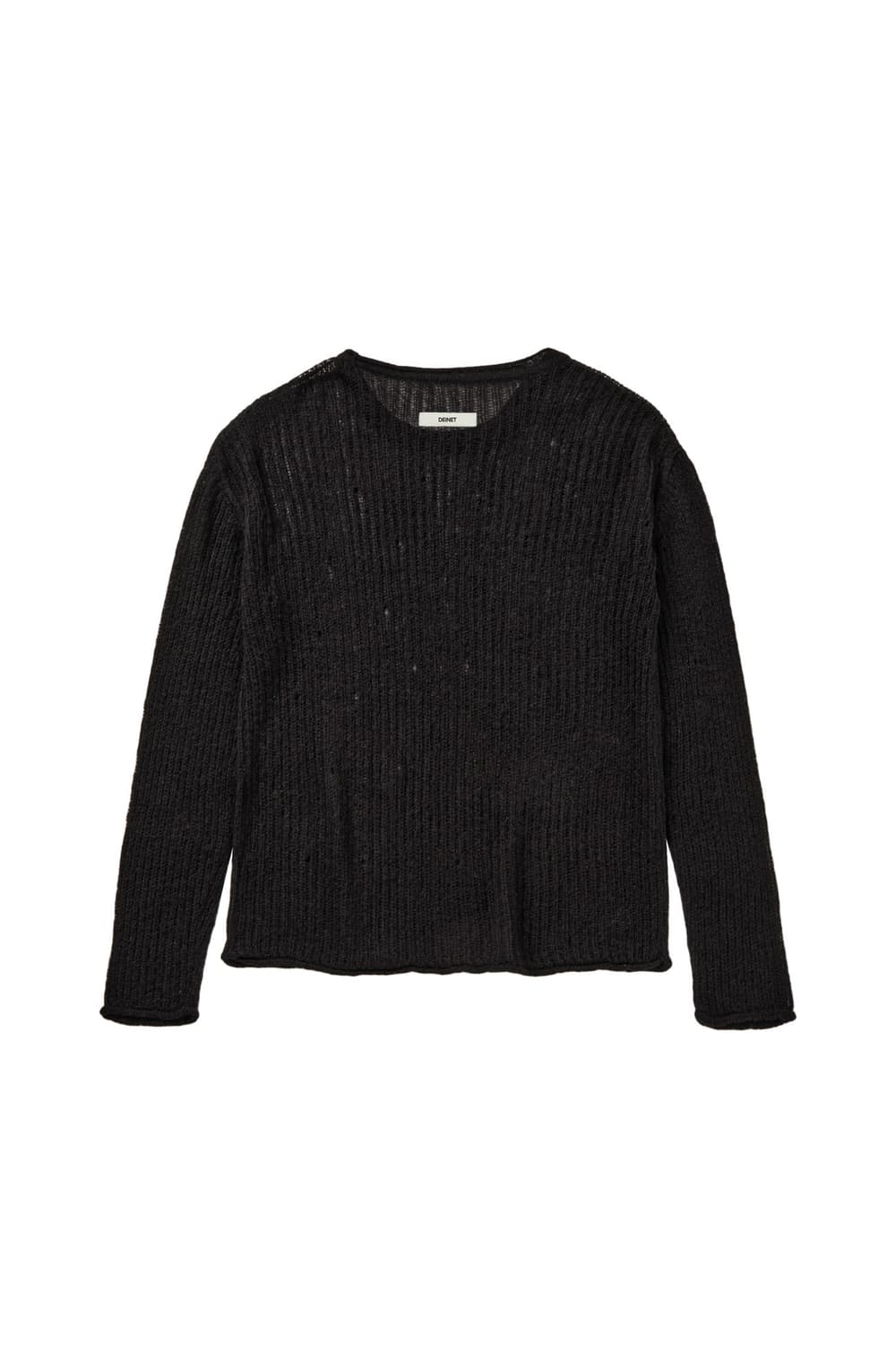 다이닛 sheer knit 니트 탑 블랙 상품이미지1