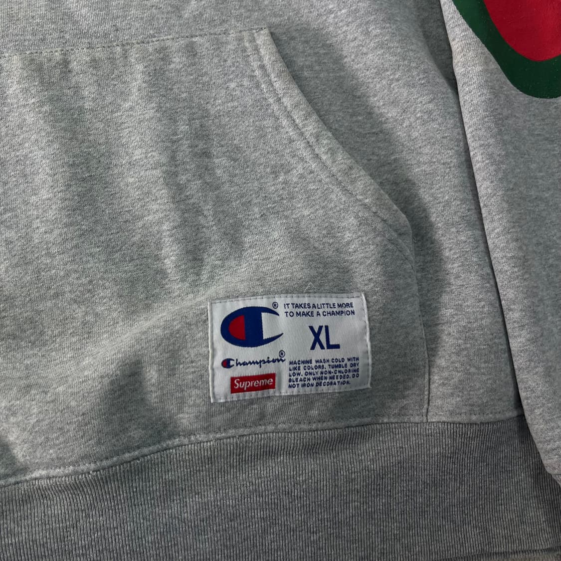 100 슈프림 챔피온 아치 스펠로고 후드티 상품이미지3