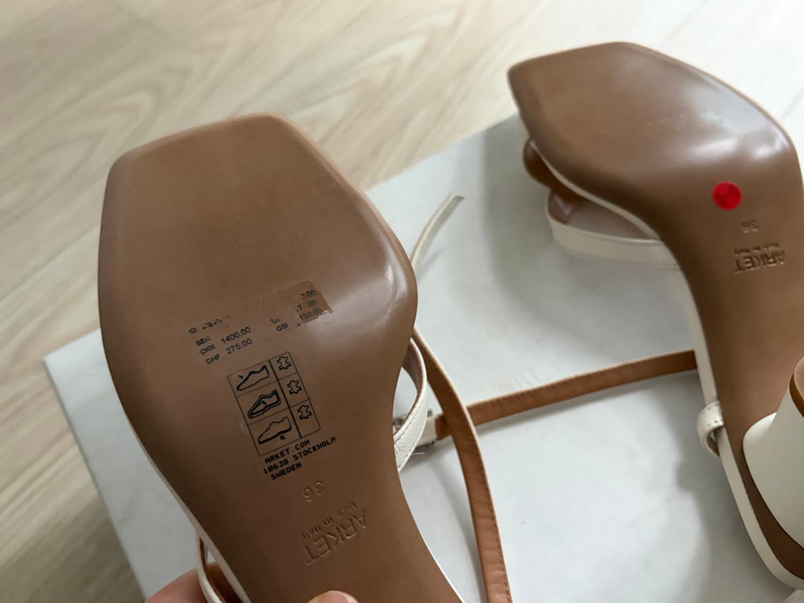 Arket mid heel sandals 아르켓미드힐 샌들 36size 상품이미지4