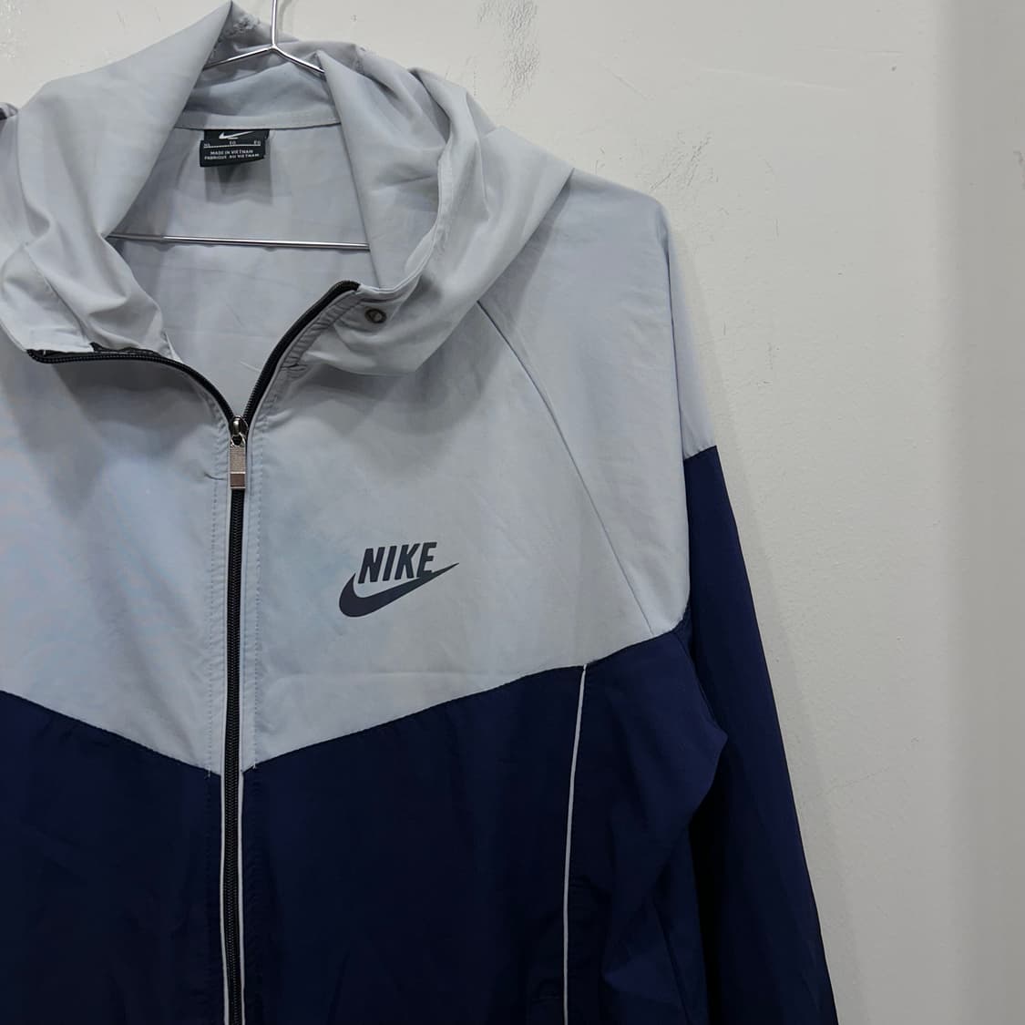 나이키 스판코튼 배색 초경량 후드 바람막이 상품이미지1