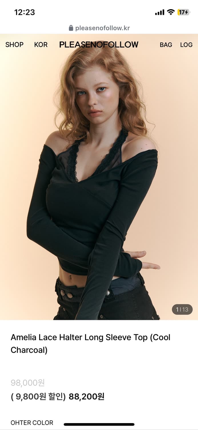 Pleasenofollow 플리즈노팔로우 롱 슬리브 탑 상품이미지1