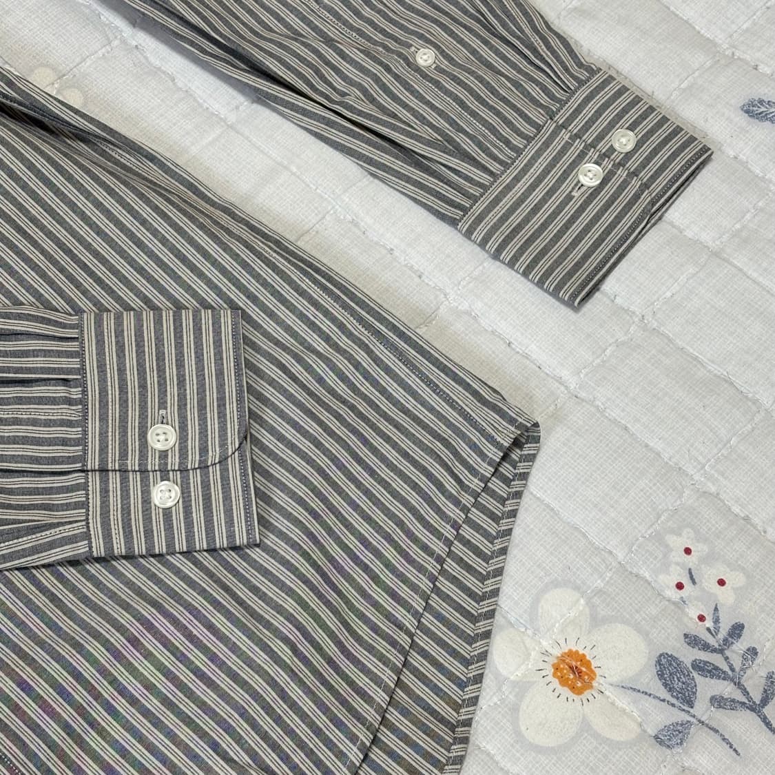 무인양품 워싱 브로드 레귤러 칼라 긴소매 셔츠 (새상품/남녀공용) 상품이미지4