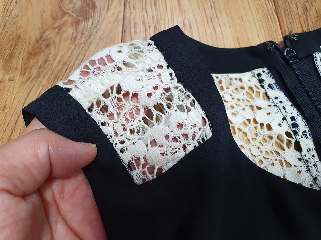 마쥬 레이스배색 원피스 55-66 상품이미지3