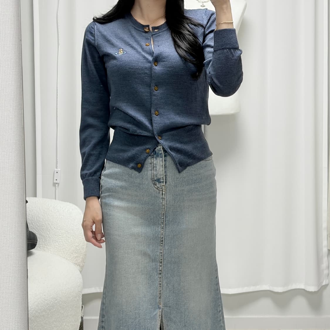 비비안웨스트우드 레드라벨 라나울 가디건-네이비 상품이미지10