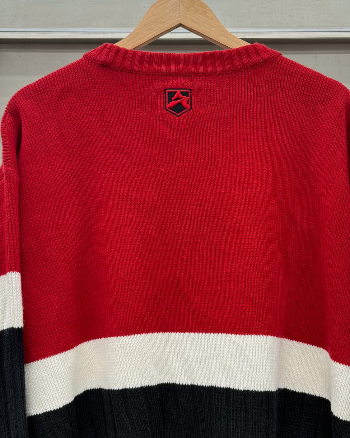 아비렉스 00s USA 컬러블럭 코튼 니트 상품이미지4