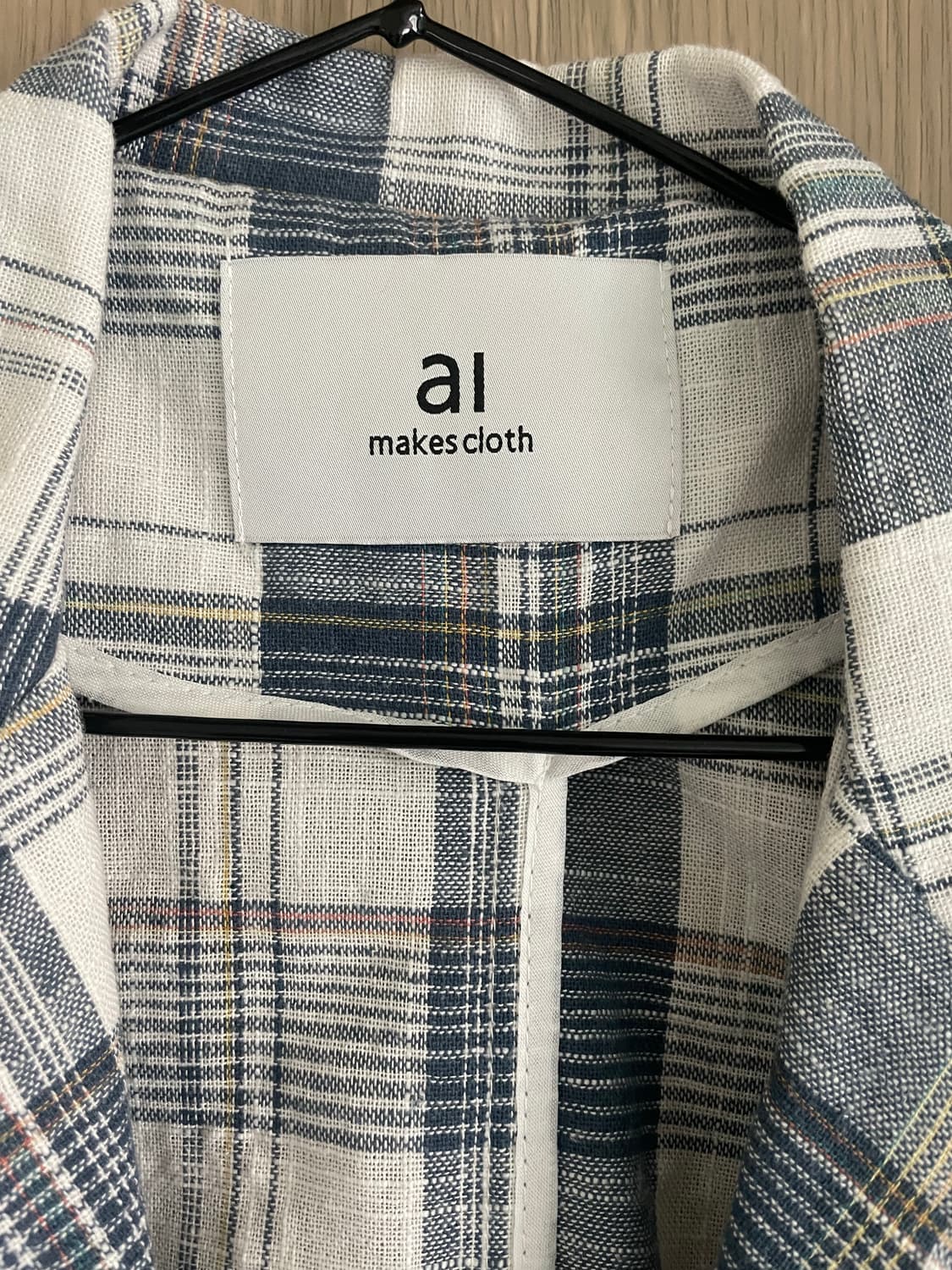 AI makes cloth 너디 체크 자켓 상품이미지2