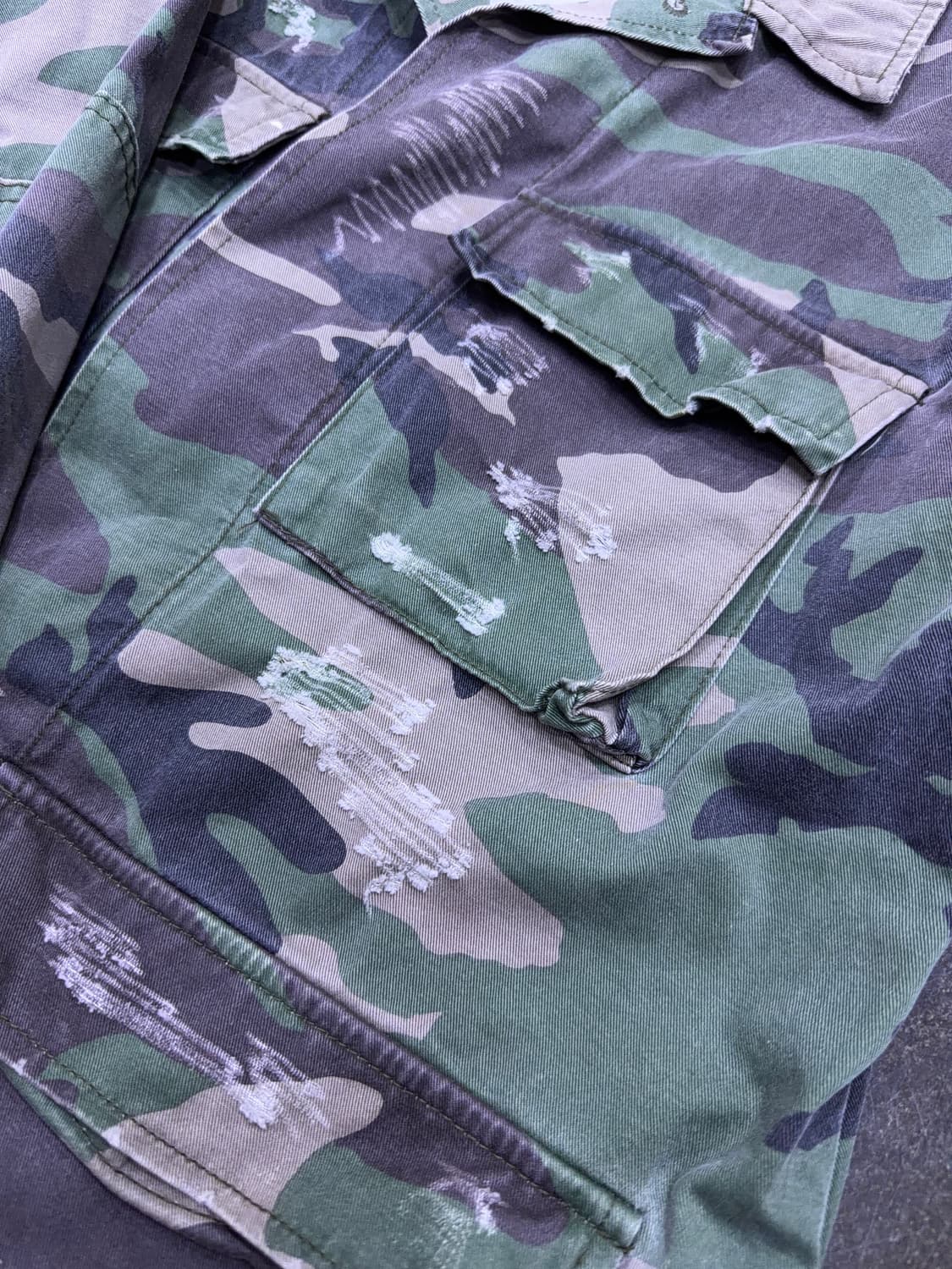 밀리터리 카모 BDU 빈티지 워크자켓 야상 M 상품이미지7